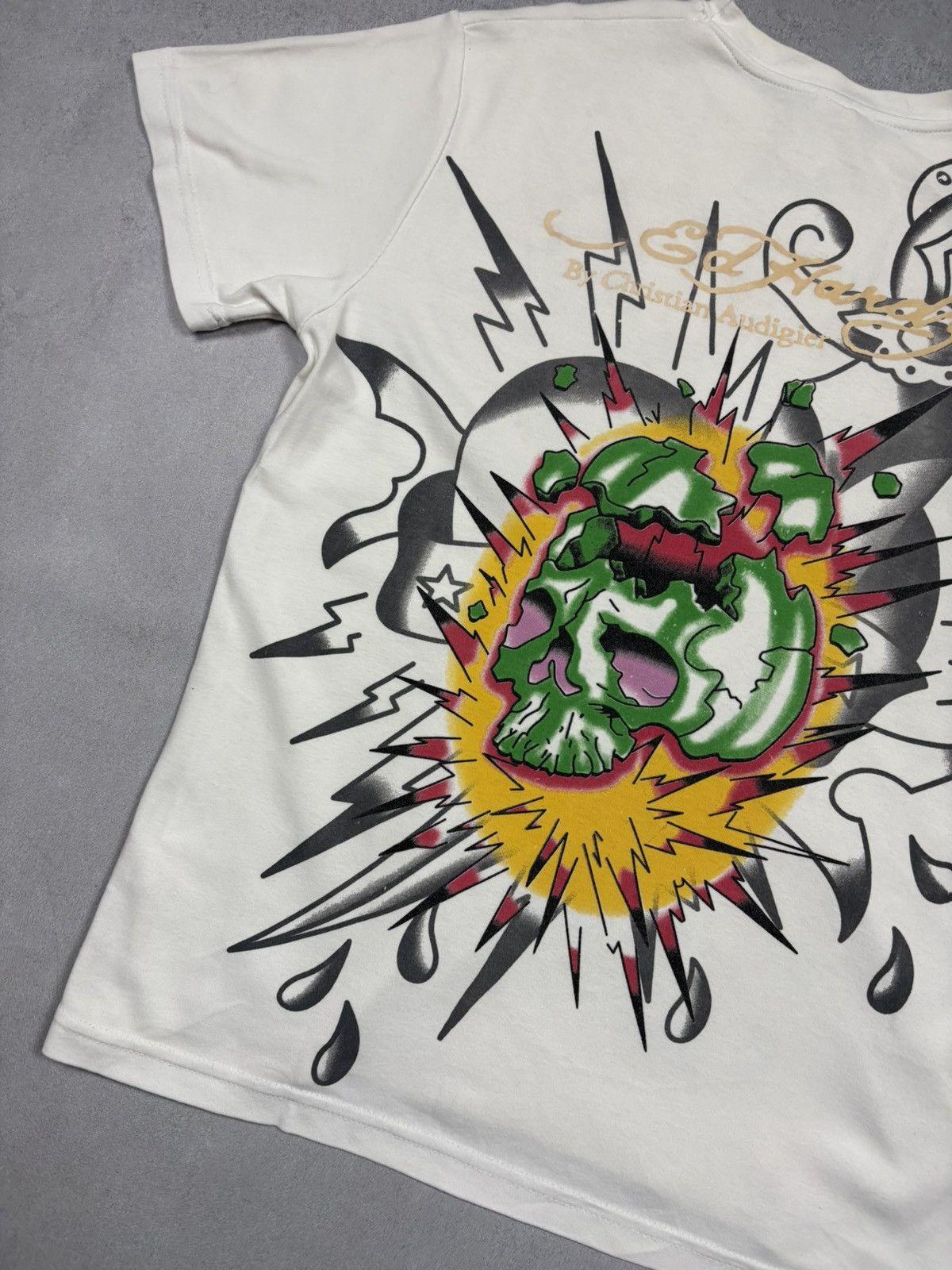 Ed Hardy Ed Hardy Early 2000s “Kills Me Slowly” Rhinestone T-Shirt XL Size US XL / EU 56 / 4 - 16 Thumbnail