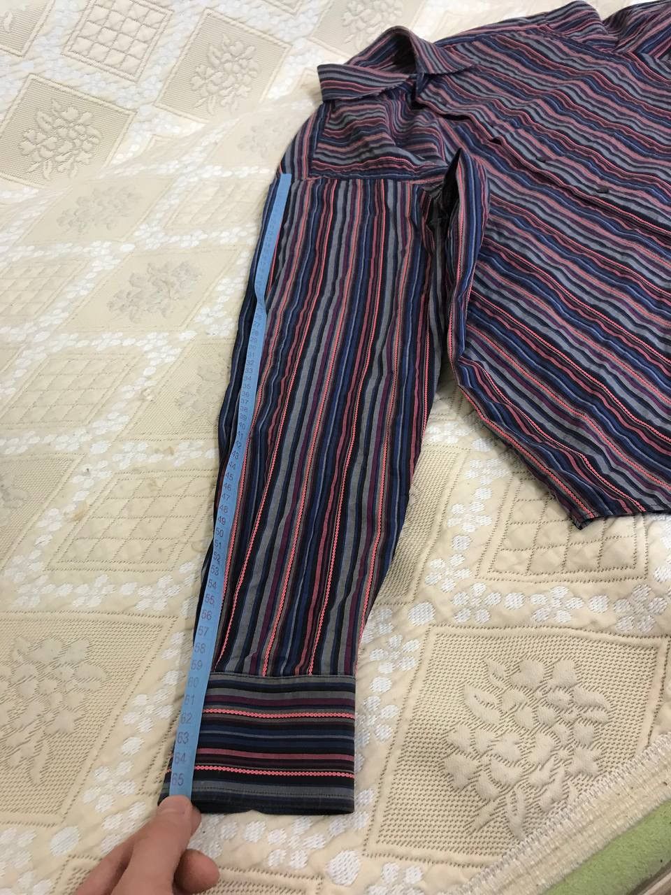 Etro 🔥 Etro Italy Vintage Striped Button Long Sleeve Shirt Purple Size US XL / EU 56 / 4 - 7 Thumbnail