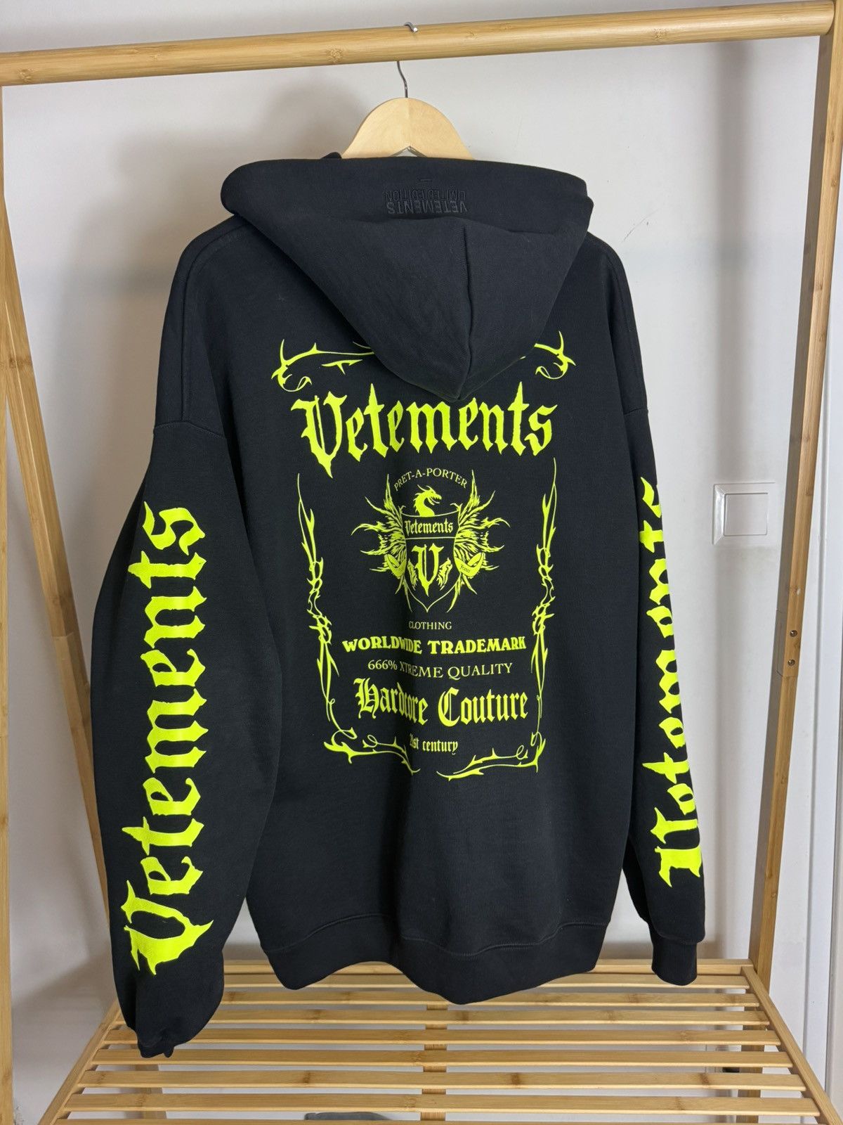 VTMNTS カレッジロゴ オーバーサイズ フーディー XL VETEMENTS VTMNTS × Vetements Vetements 'J'adore Hardcore' Patched Hoodie