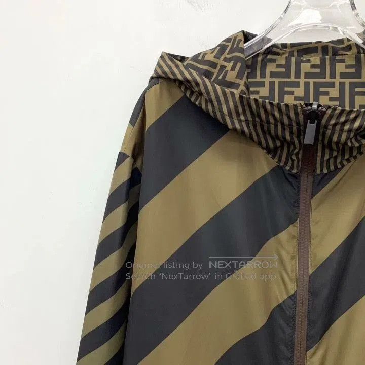 Fendi fendi logo hooded jacket with stripes. Size US L / EU 52-54 / 3 - 8 Thumbnail
