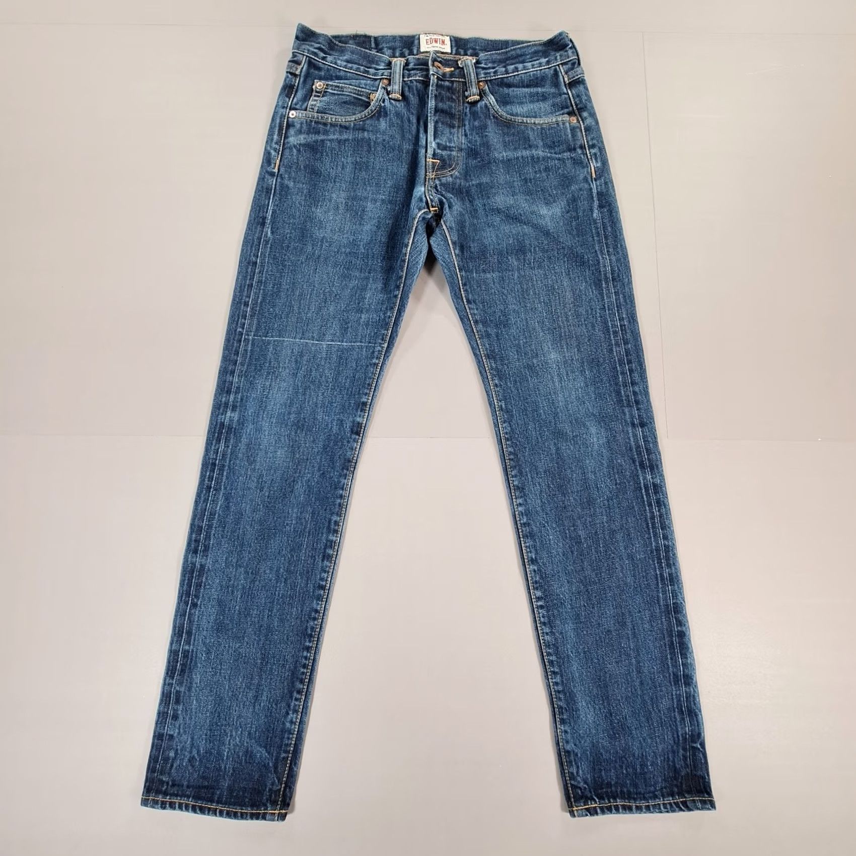 Edwin Edwin ED-55 Jeans Mens W30 L30 Blue Relaxed Selvedge Japanese Denim Size US 30 / EU 46 - 3 Thumbnail