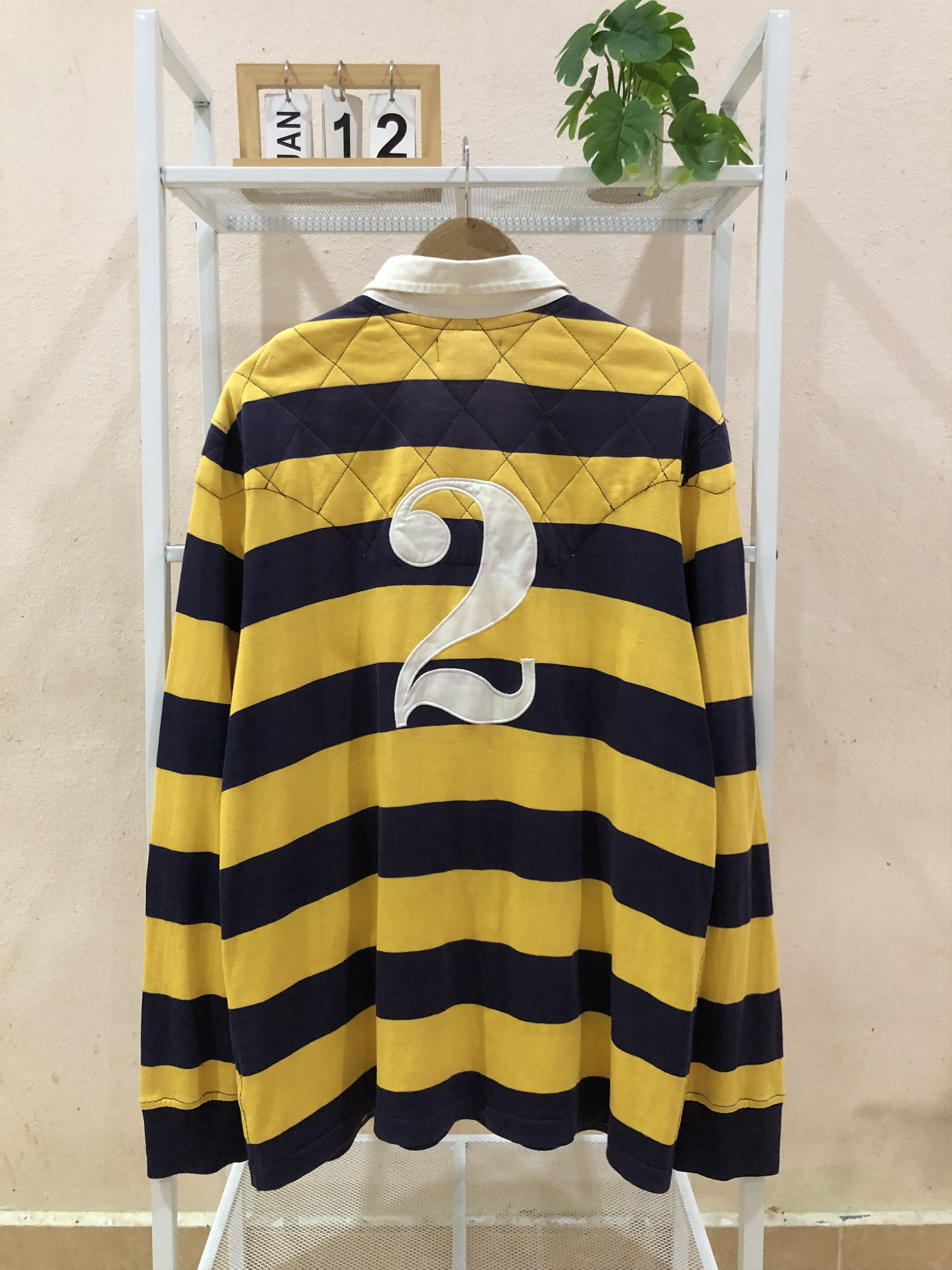 Polo Ralph Lauren Vintage Polo Ralph Lauren Rugby Striped Long Sleeve Shirts Size US XL / EU 56 / 4 - 2 Thumbnail