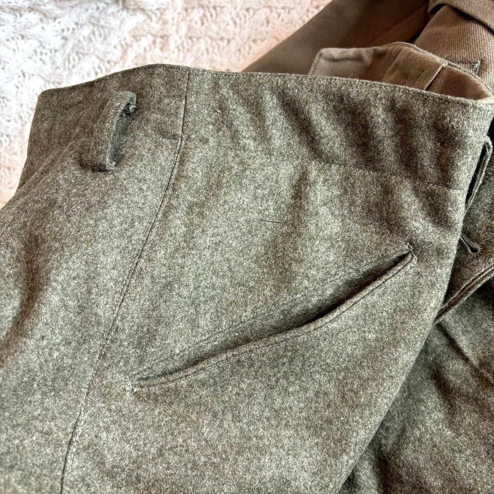Other WW2 Vintage Army Military Wool Cargo Pocket Pants In New Con Size US 38 / EU 54 - 6 Thumbnail