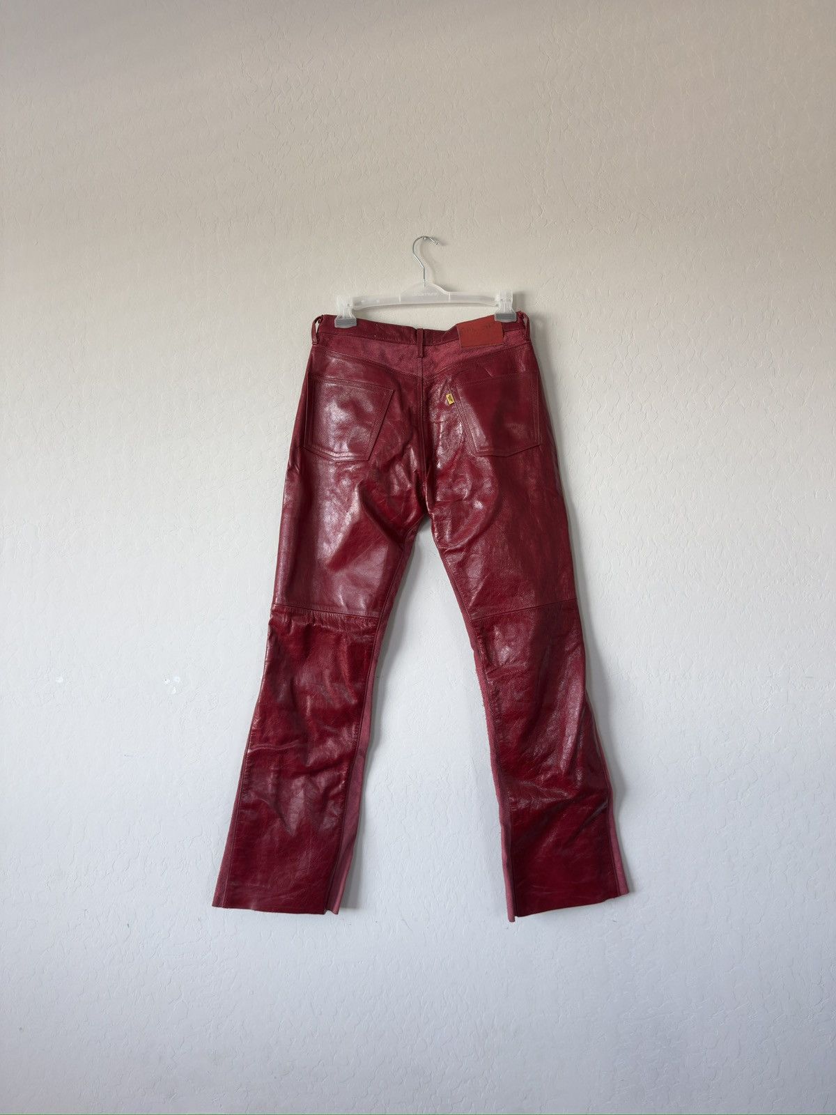 Gallery Dept. $6500 Red Leather-Suede Bronco Pants Size US 32 / EU 48 - 6 Thumbnail