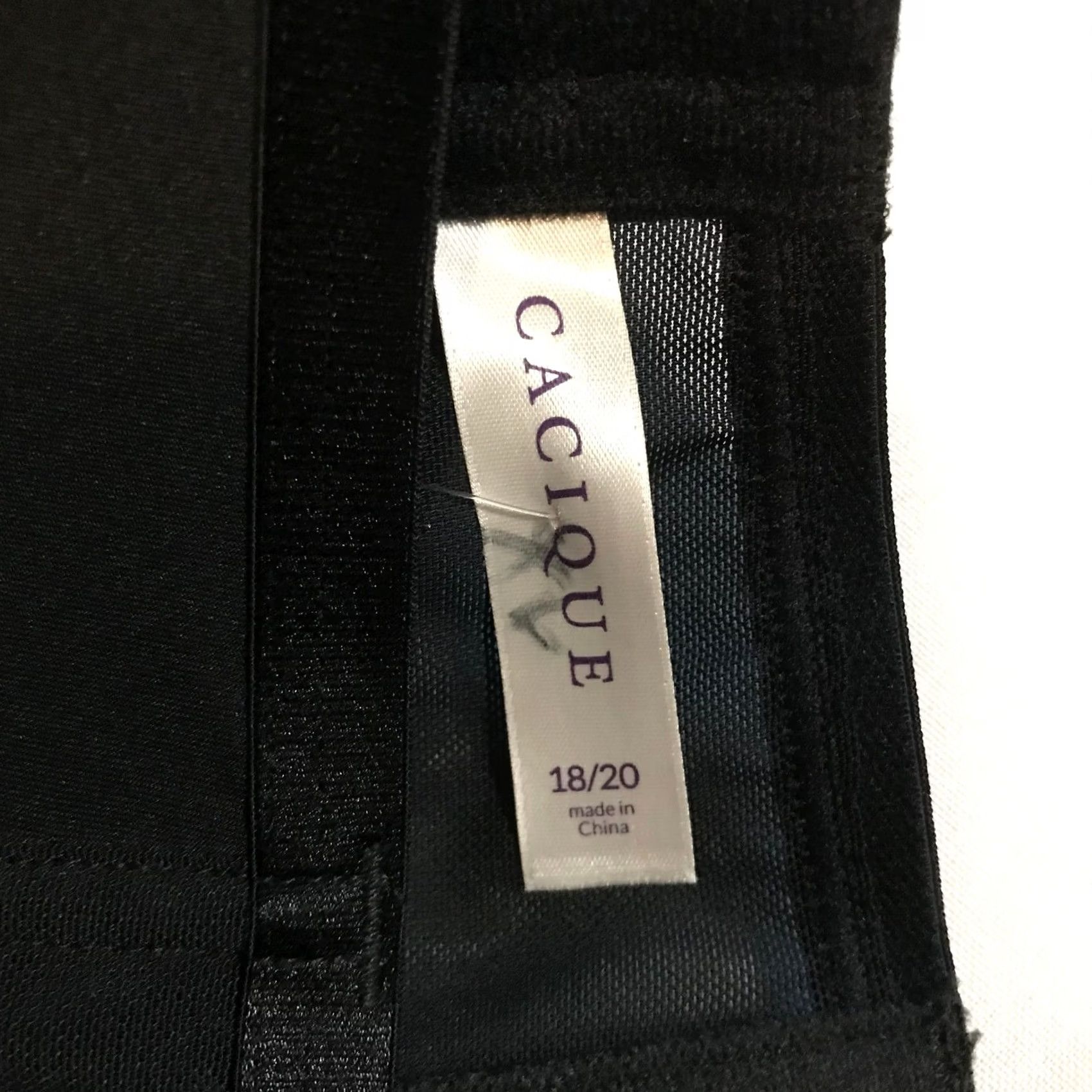 Vintage Cacique Black Lace Corset Garter Slip Style 18 20 Women Size XXL / US 16-18 / IT 52-54 - 5 Thumbnail