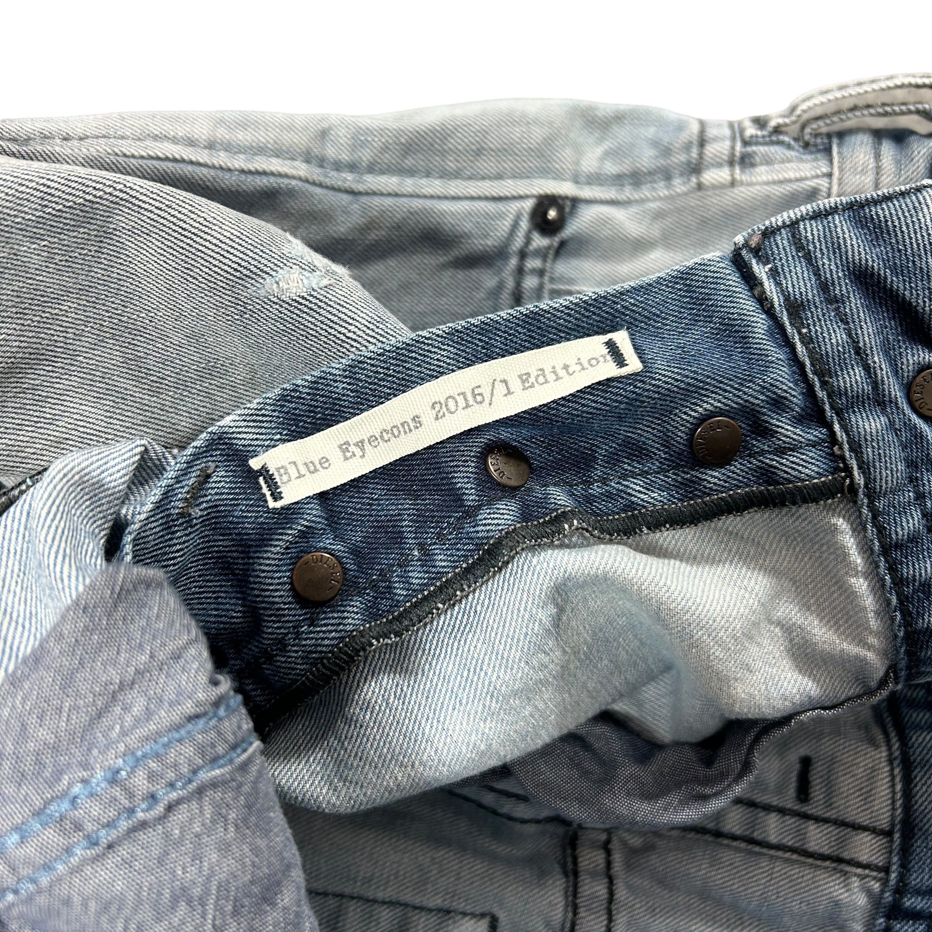 Diesel Diesel Buster Regular Tapered Blue Distressed Denim W30L32 Size US 30 / EU 46 - 9 Thumbnail