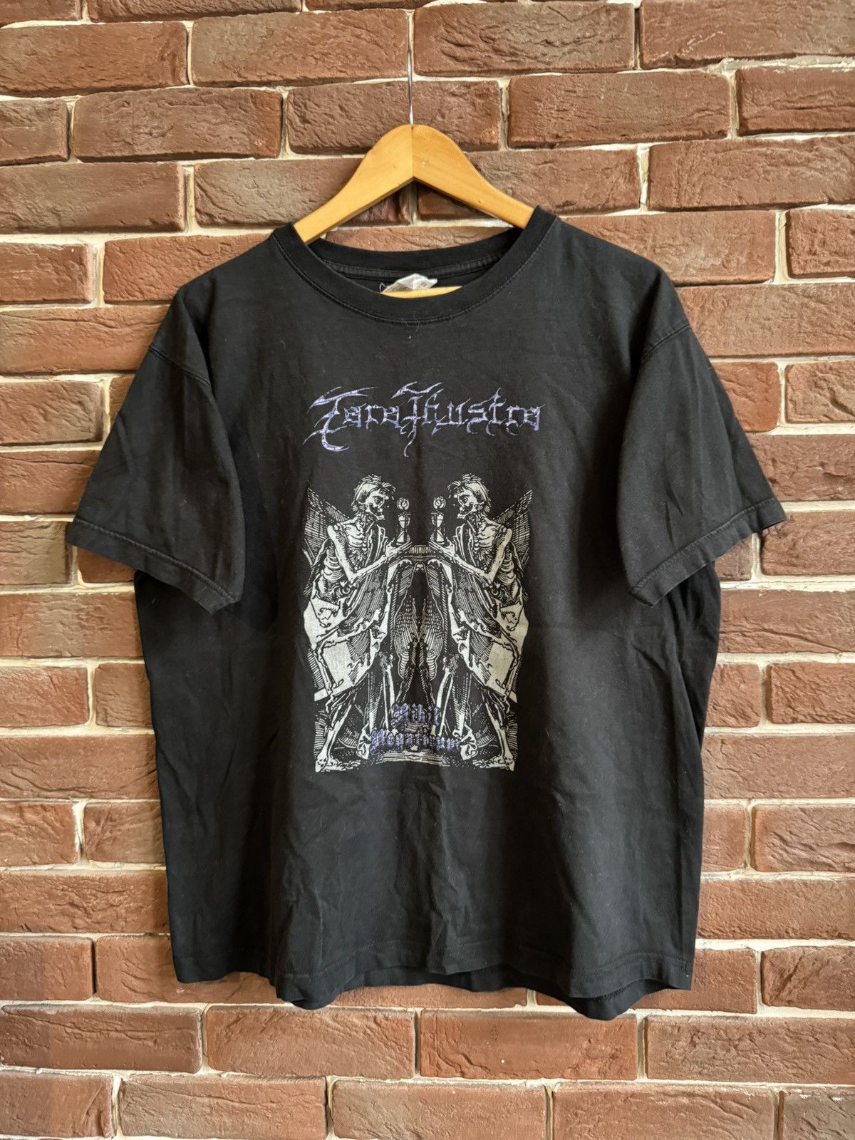 Band Tees Rare 00s Zarathustra Non Serviam Vintage Band Blac Metal Tee Size US L / EU 52-54 / 3 - 1 Thumbnail