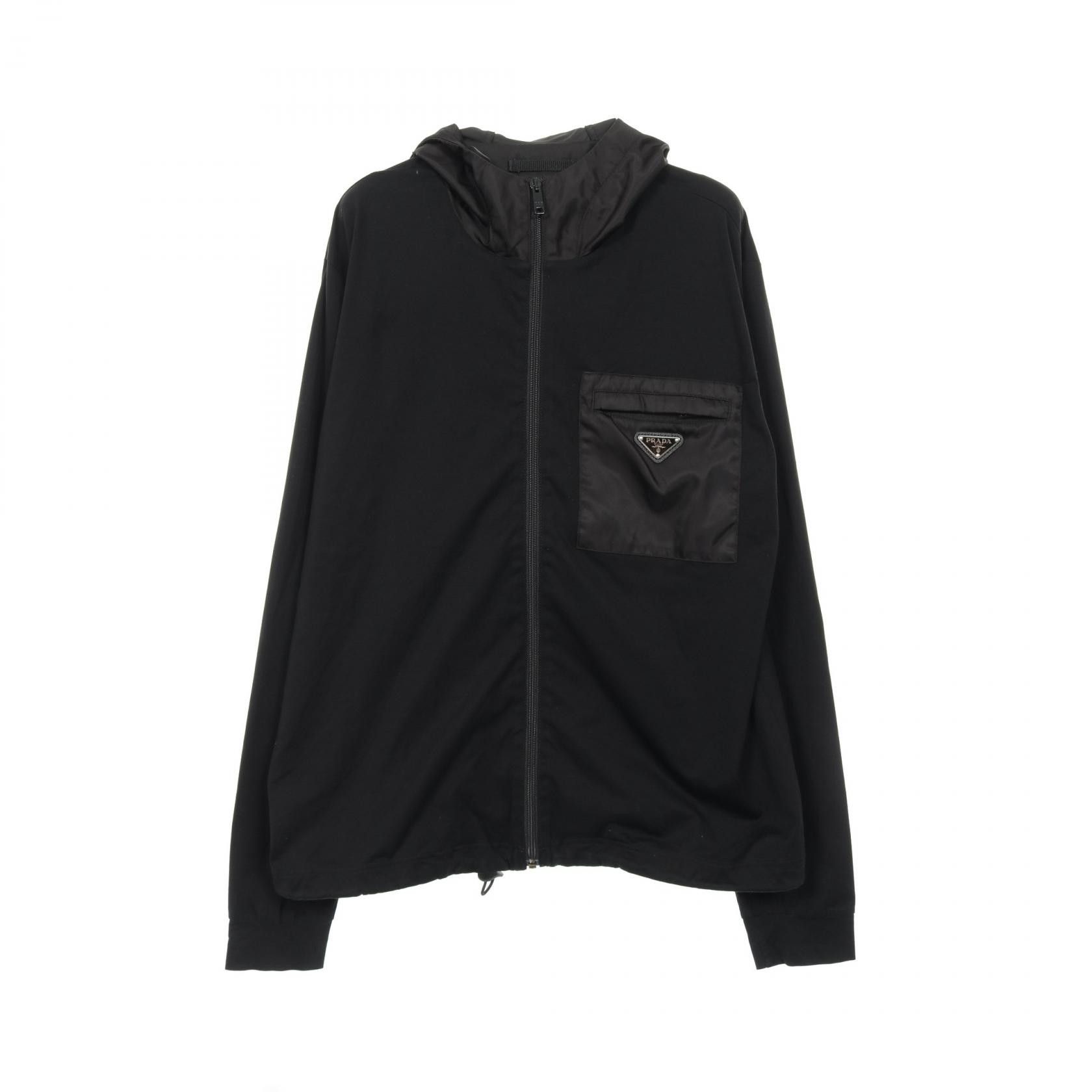 Prada Prada Prada UJL150 Cotton Nylon Hoodie Cotton Sweatshirts & Hoodies UJL150 Size ONE SIZE - 1 Thumbnail