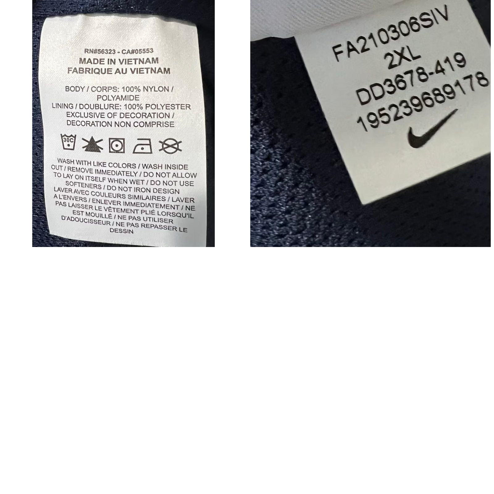 Nike Nike 75th Anniversary NBA Jacket Windbreaker XL/2XL Blue Unisex Adults Long Sleeve Zip Pockets Nylon Size US XXL / EU 58 / 5 - 8 Thumbnail