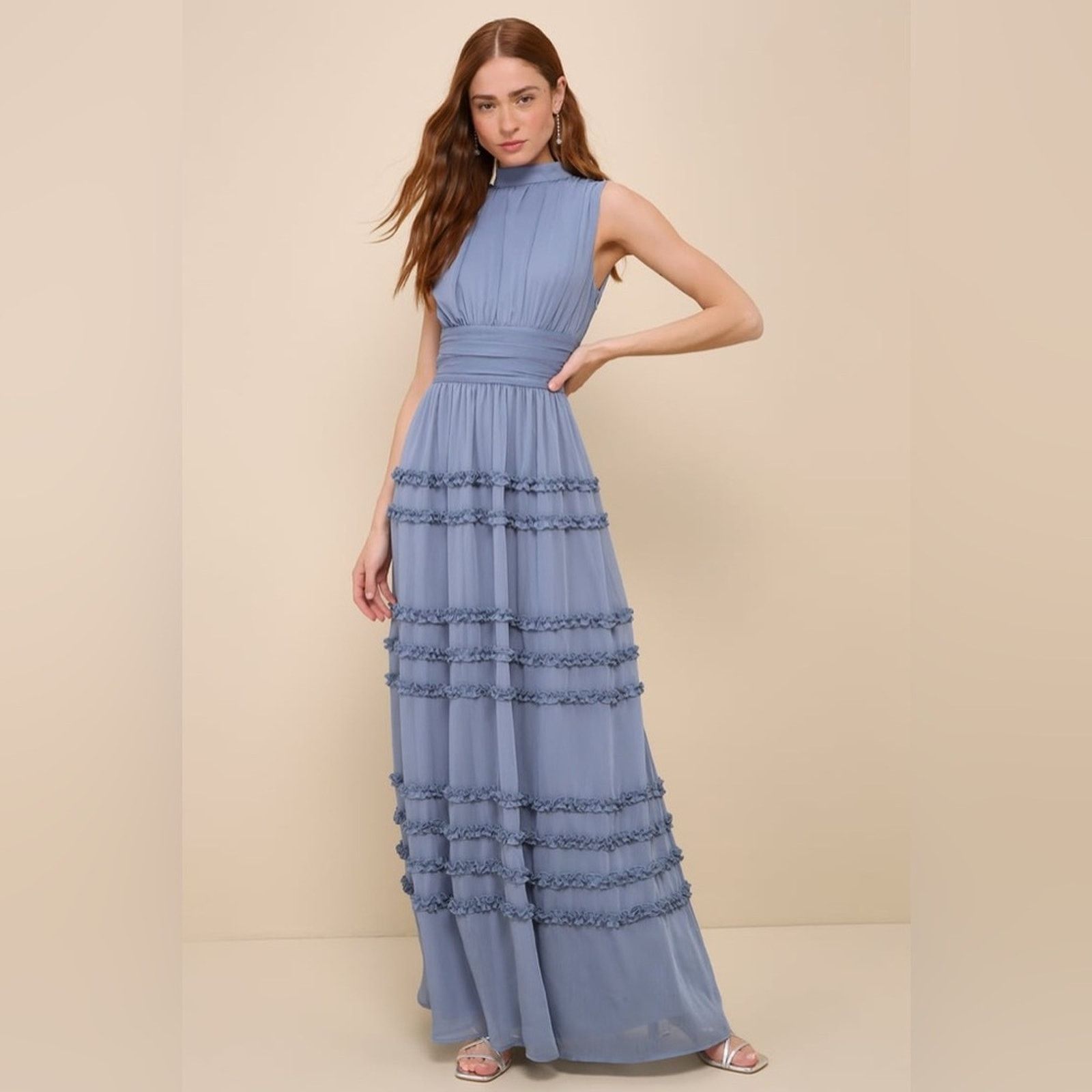 navy blue dress for baby girl Backless DIY Maxi Dress Tutorial main image 1