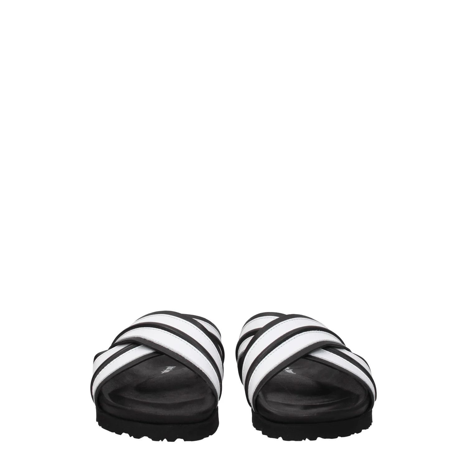Palm Angels ob1o1e1124 Leather Slippers in Black White Size US 6 / IT 36 - 3 Thumbnail