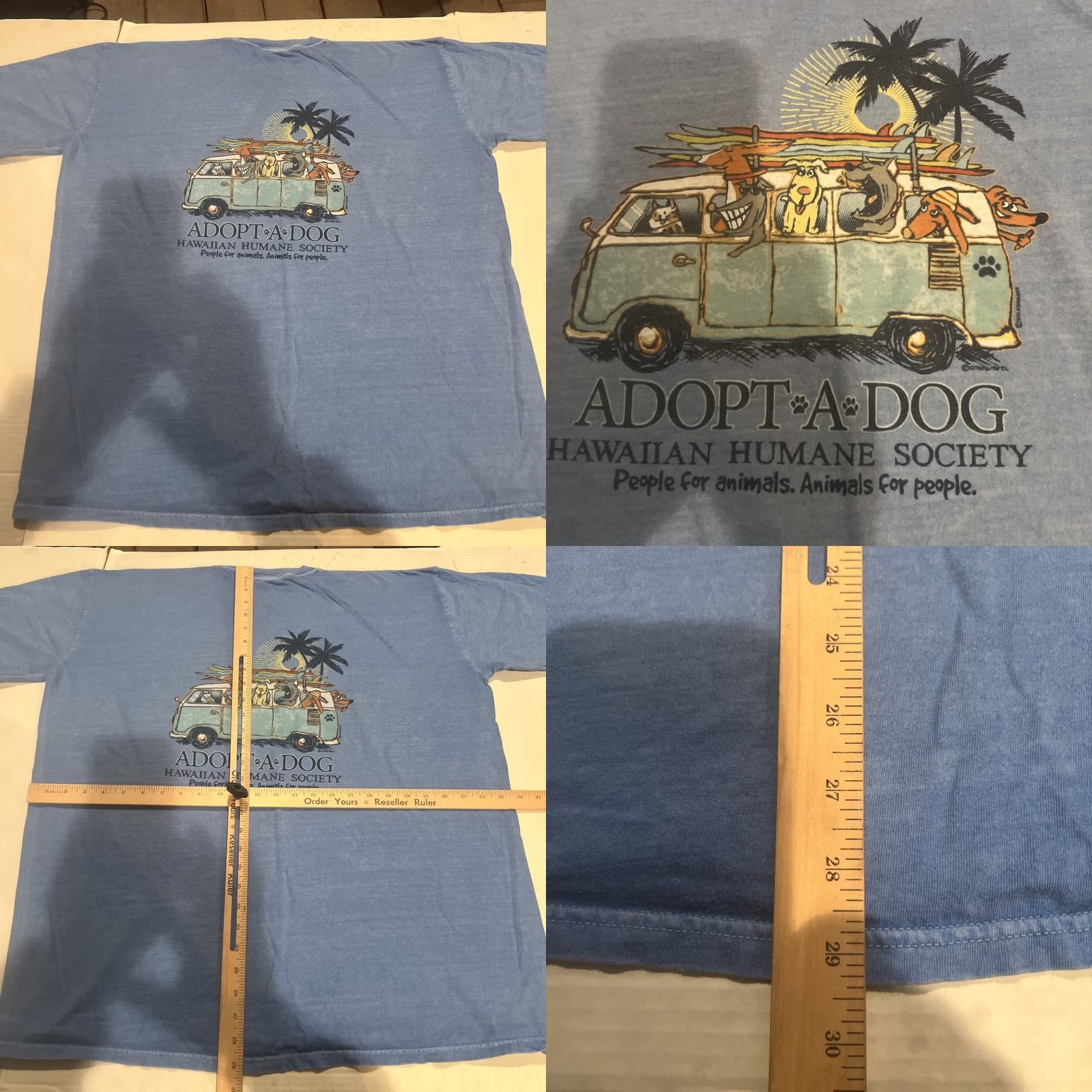 Vintage VINTAGE Crazy Shirts Shirt 2XL Men Blue Graphic Print VW van Surfboards Skateboarder Crew Neck Short Sleeve Logo Size US XXL / EU 58 / 5 - 8 Thumbnail