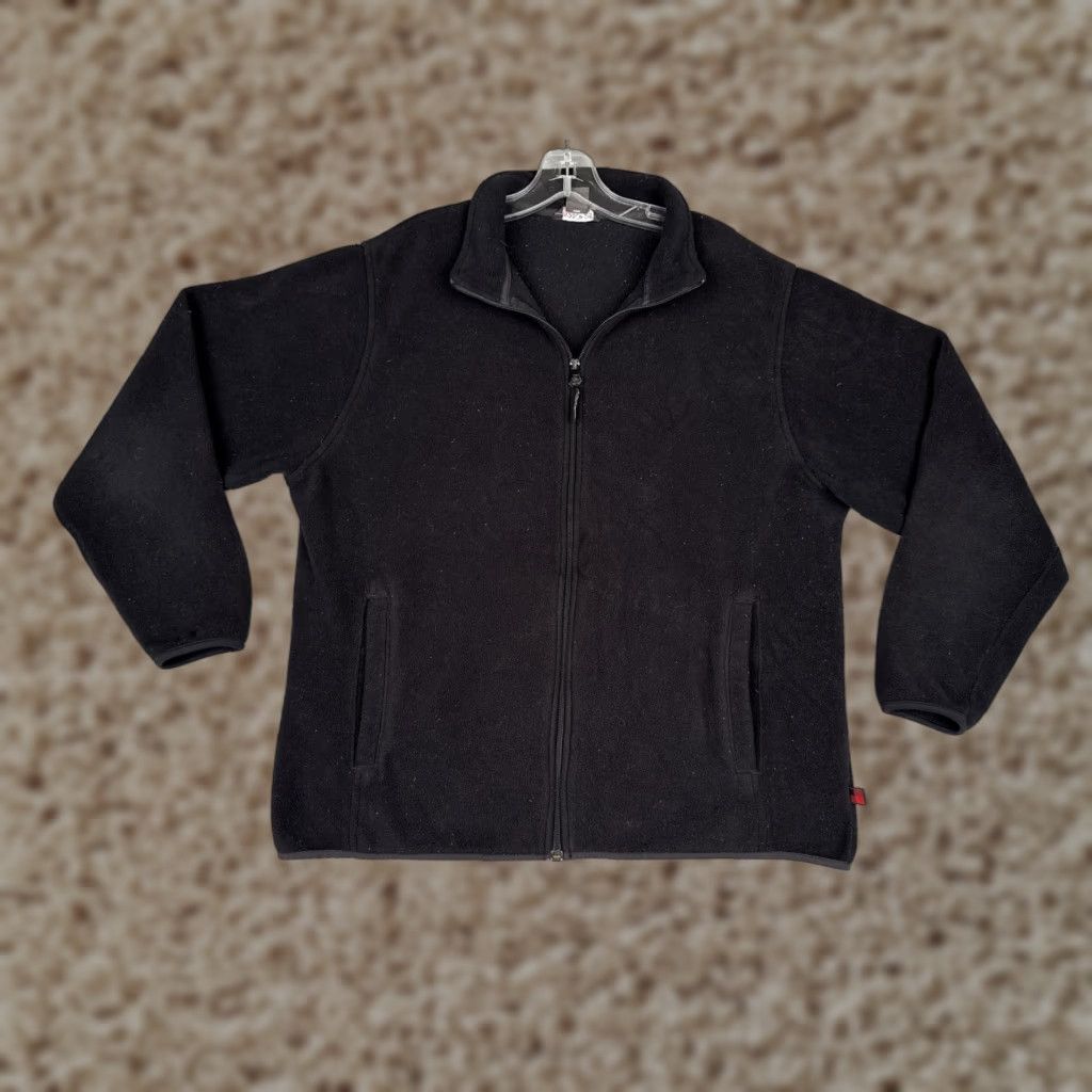 Vintage Woolrich Jacket Womens Large Black Fleece Full Zip Pockets Outdoor Hiking Warm - Womens Jacket - Black - Woolrich Size L / US 10 / IT 46 - 1 Thumbnail