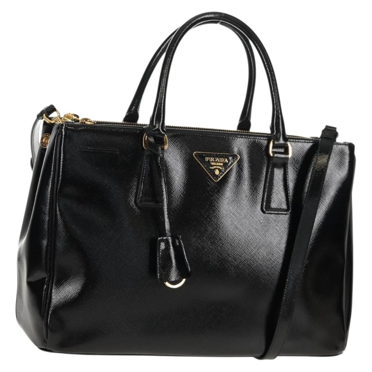 Prada Prada Double Zip Lux Tote Vernice Saffiano Leather Size ONE SIZE - 1 Thumbnail