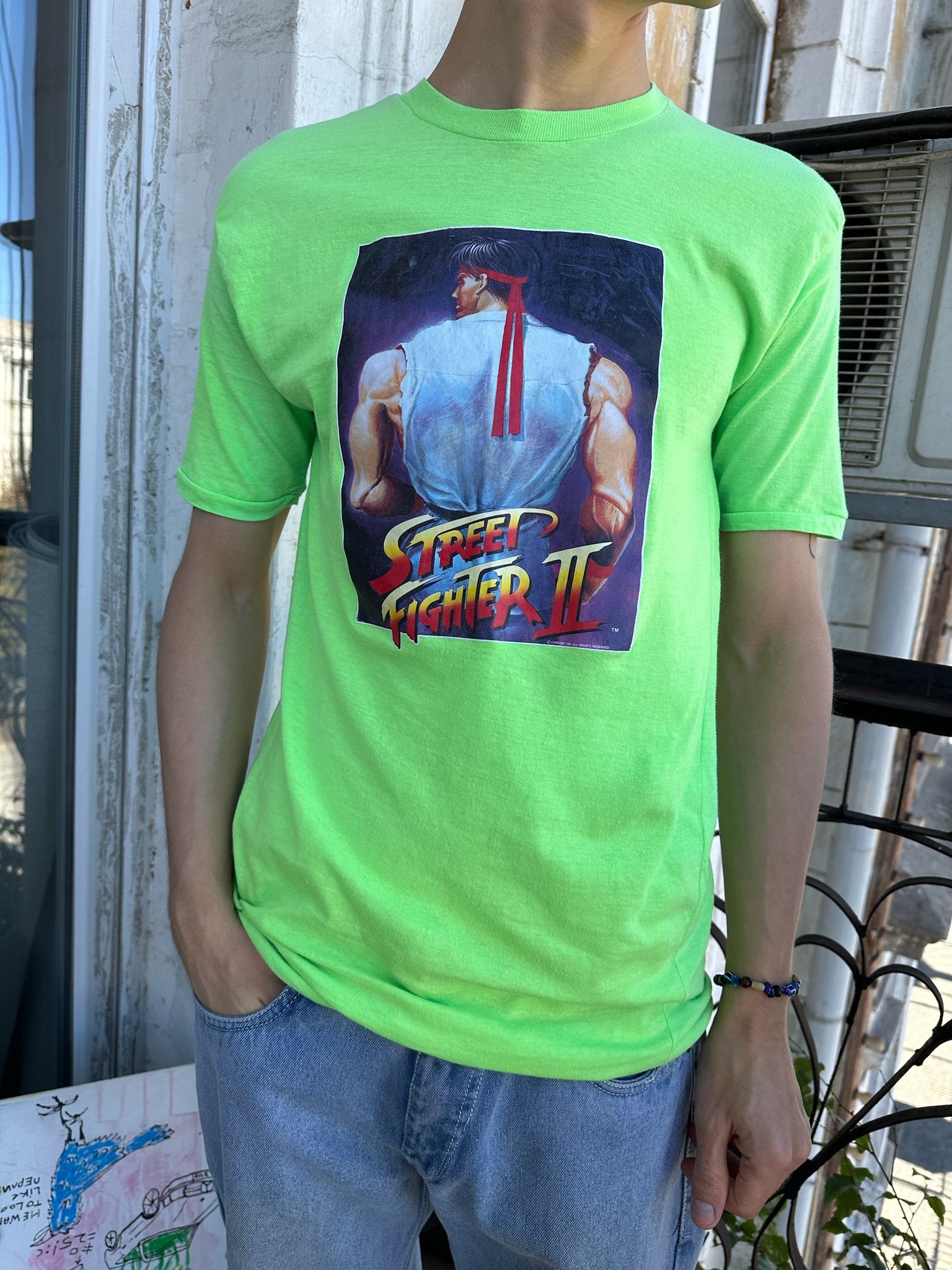Anime Vintage 1991 Street Fighter 2 Ryu Capcom T-Shirt Size US M / EU 48-50 / 2 - 4 Thumbnail