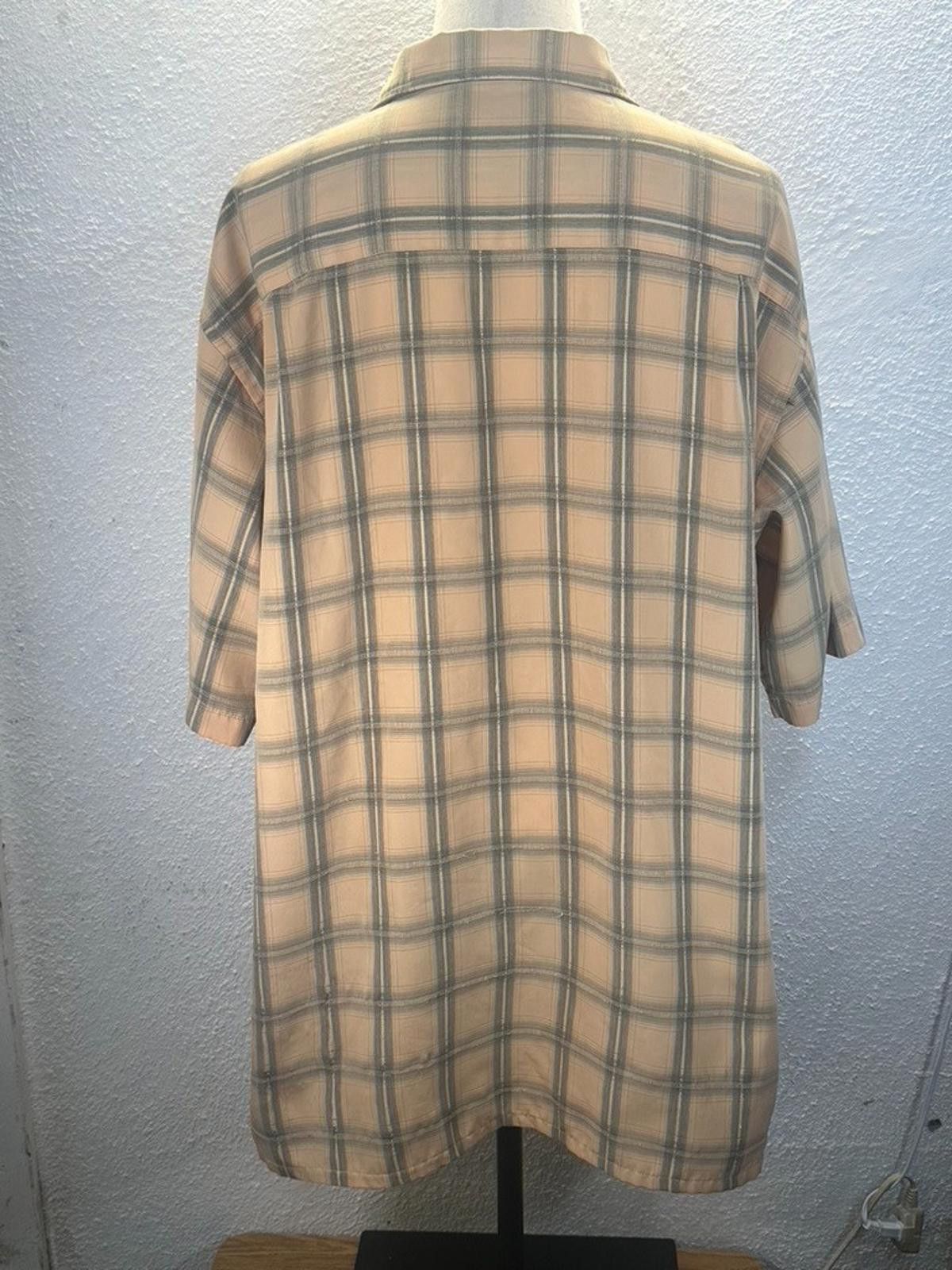 Towncraft Towncraft Men's 2XL Tall Brown Plaid Short Sleeve Shirt Size US XXL / EU 58 / 5 - 3 Thumbnail