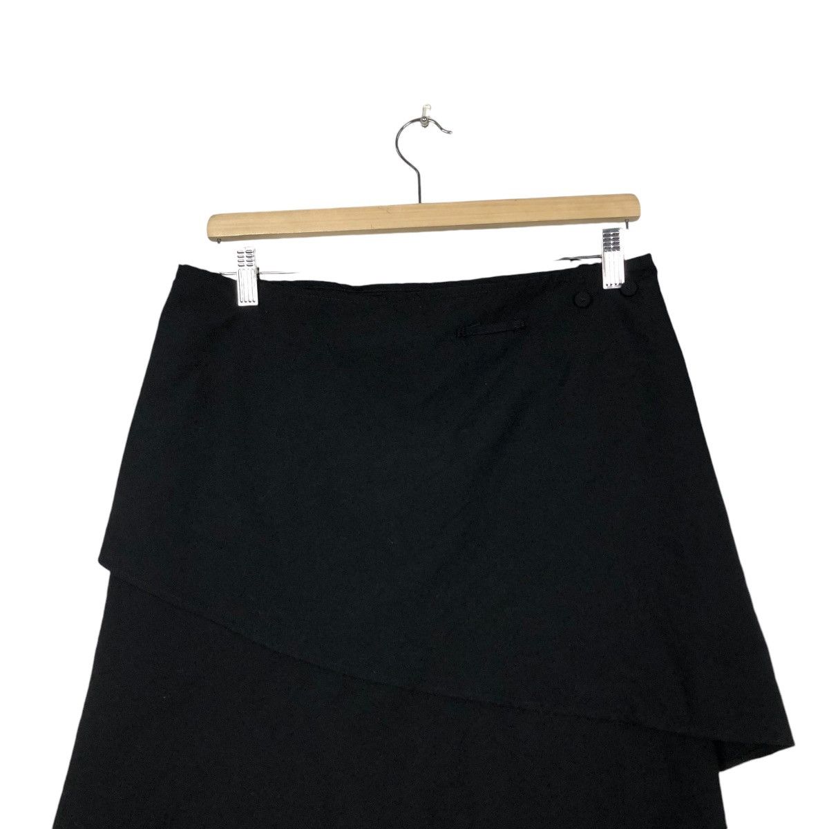 Jean Paul Gaultier 🔥ICONIC BLACK LONG SKIRT BONDAGE DESIGN RUNWAY DOUBLE LAYER Size 30" / US 8 / IT 44 - 13 Thumbnail