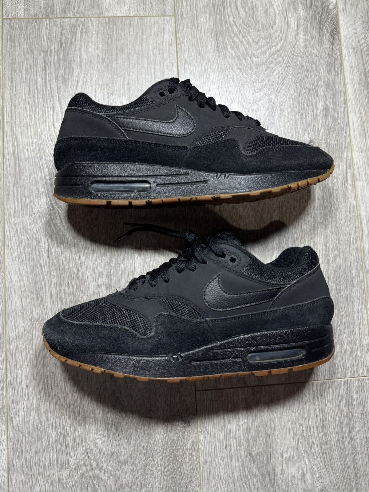 Nike Air Max Premium Size Shoes Black Gum Soles