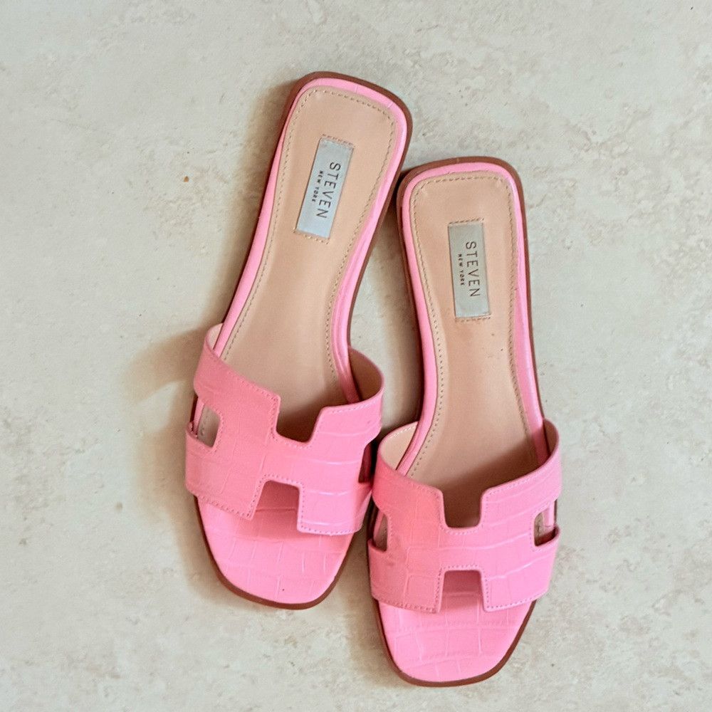 Steve Madden Steve Madden Pink Sandals with Modern Square Strap sz 9 Size US 9 / IT 39 - 1 Thumbnail