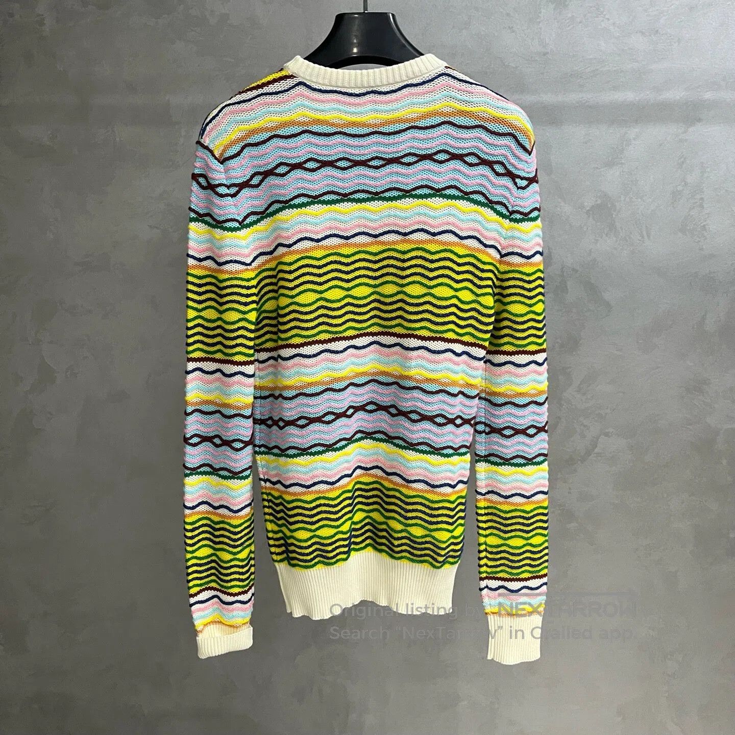Loewe Loewe Wavy-pattern round-neck knit sweater| Size XS / US 0-2 / IT 36-38 - 2 Thumbnail