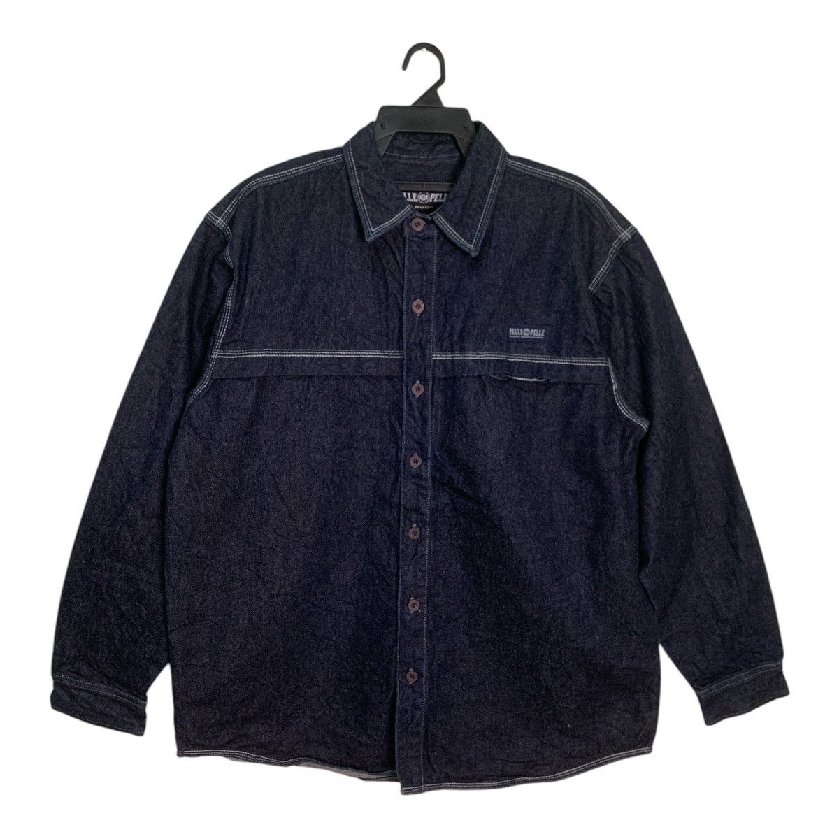 Marc Buchanan × Pelle Pelle Rare Design Pelle Pelle Marc Buchanan Denim Shirts Size US L / EU 52-54 / 3 - 1 Thumbnail