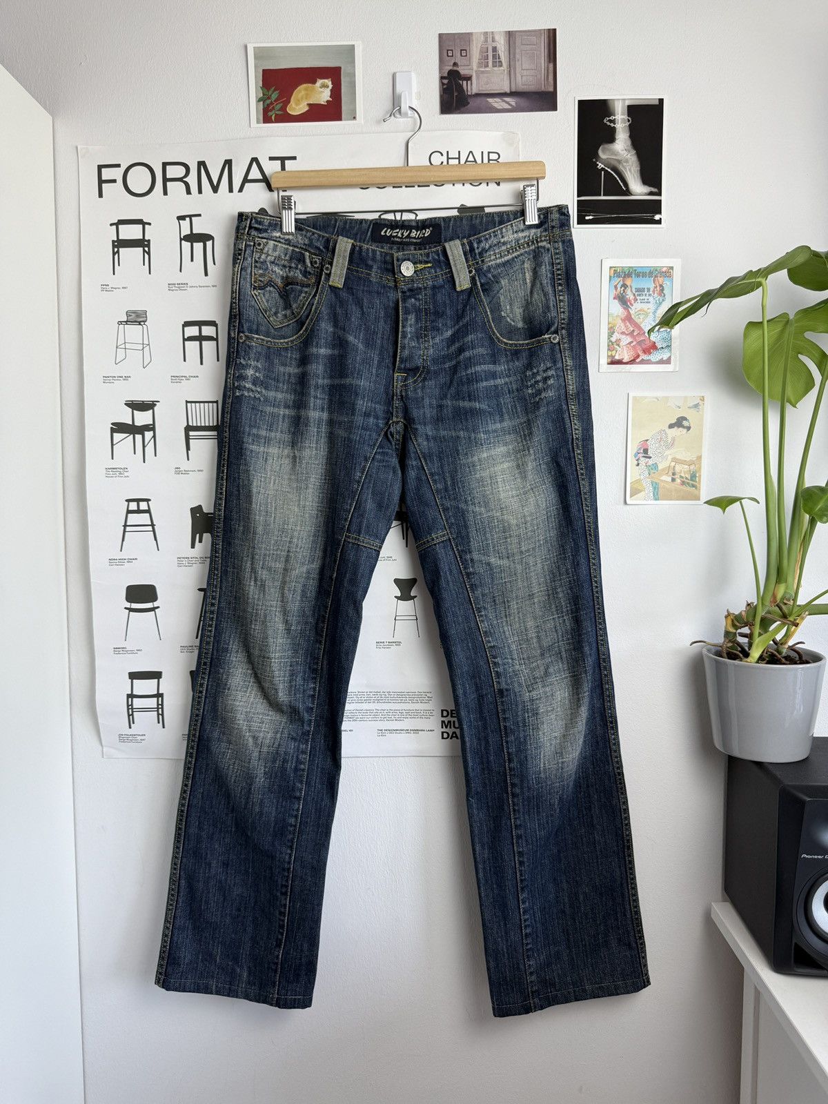 Other Vintage y2k avantgarde Archive Japanese style denim pants 32 Size US 32 / EU 48 - 1 Thumbnail