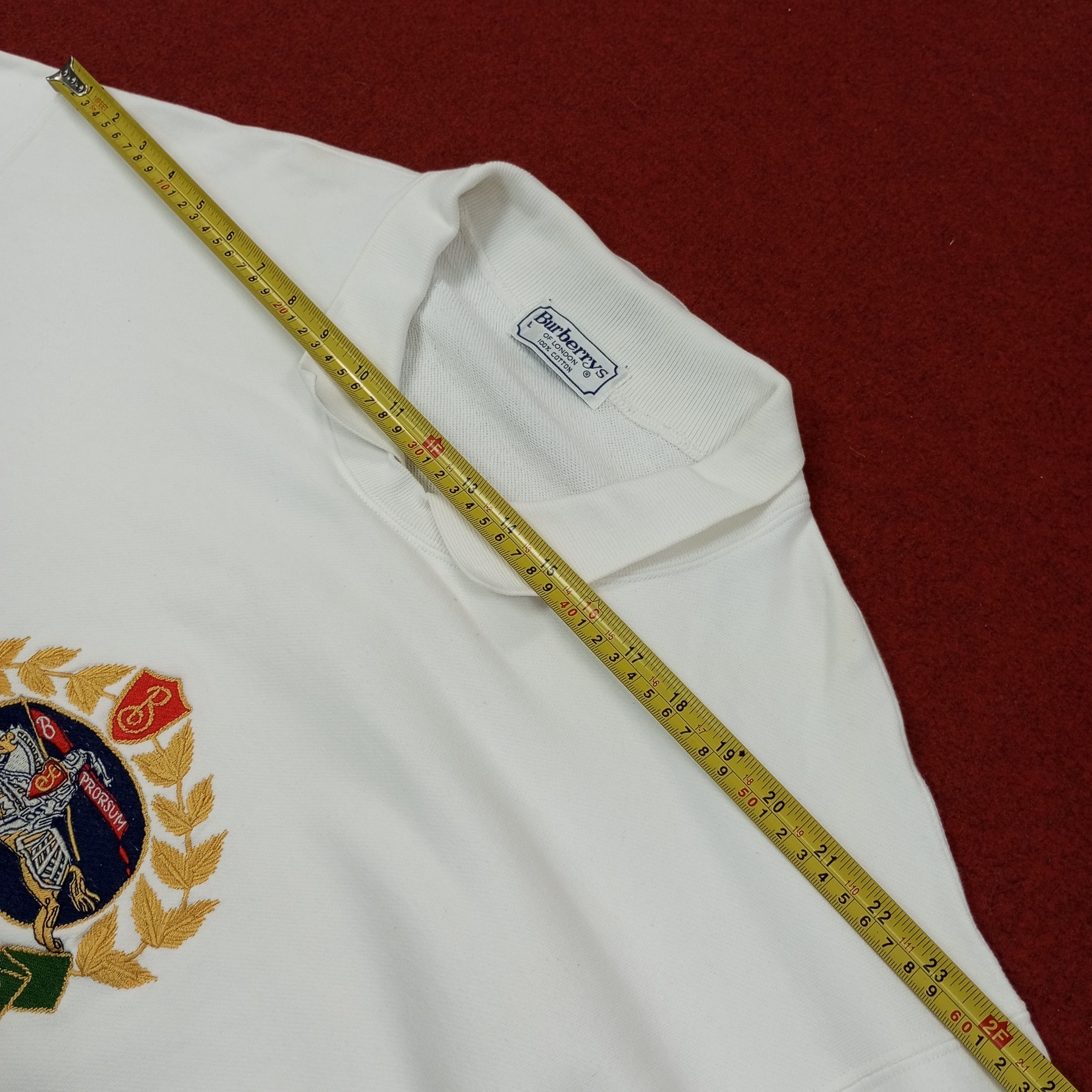 Burberry Burberrys Fashion Embroidery Logo Collar Sweatshirt c241n22 Size US XL / EU 56 / 4 - 10 Thumbnail