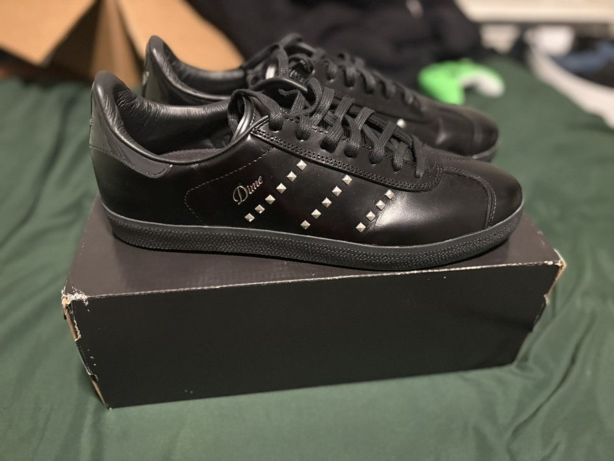 Dime/adidas Gazelle ADV Black Silver Metallic Studs Size 12