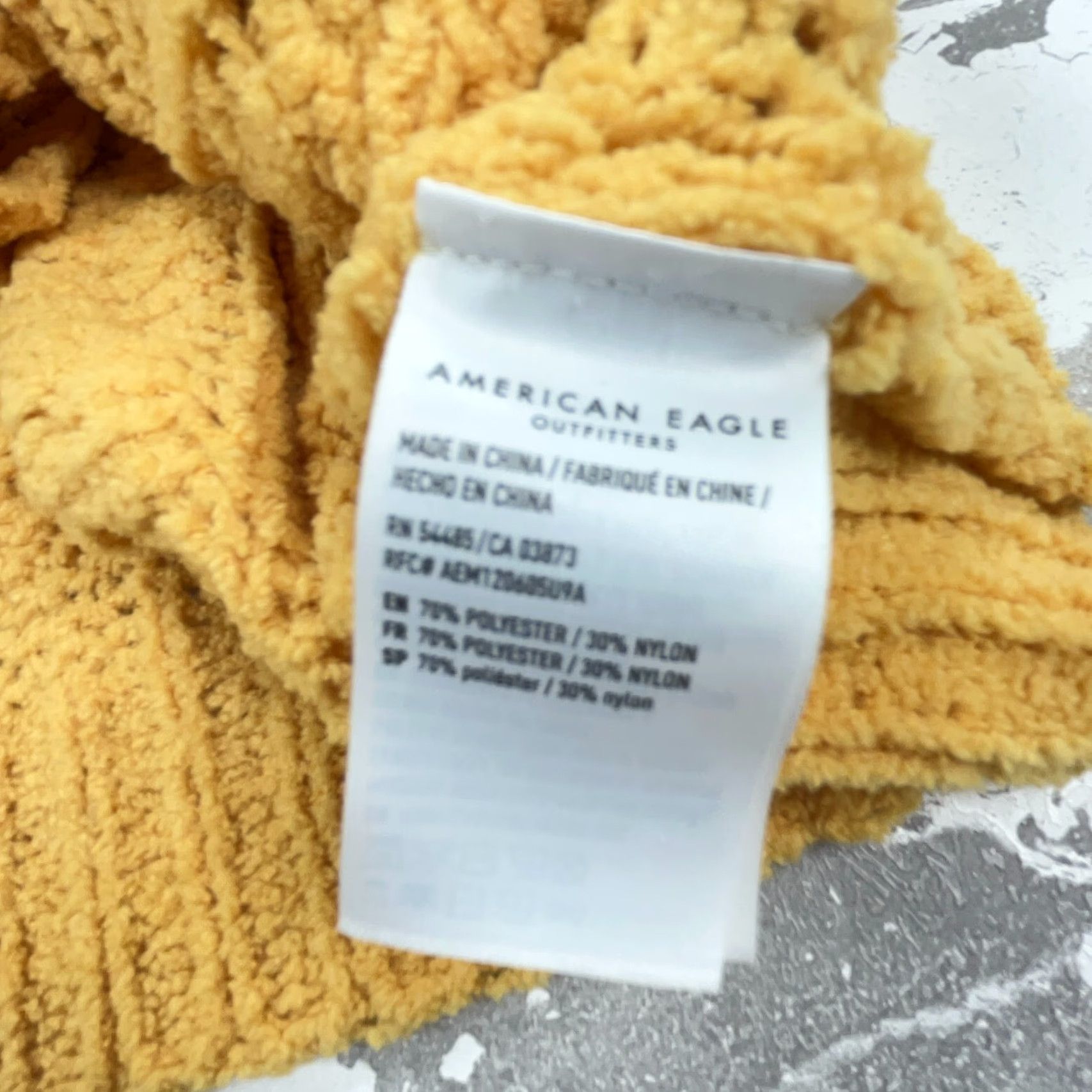 American Eagle Outfitters American Eagle Outfitters Sweater Women XS Yellow Chunky Cable Knit Crew Neck Pullover Casual Workwear Knit All Seasons Regular Small Business) Size XS / US 0-2 / IT 36-38 - 5 Thumbnail