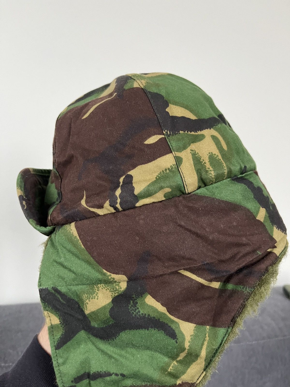 Vintage Kurt Cobain Style DPM Camo Trapper Hat Military Ushanka Size ONE SIZE - 20 Thumbnail