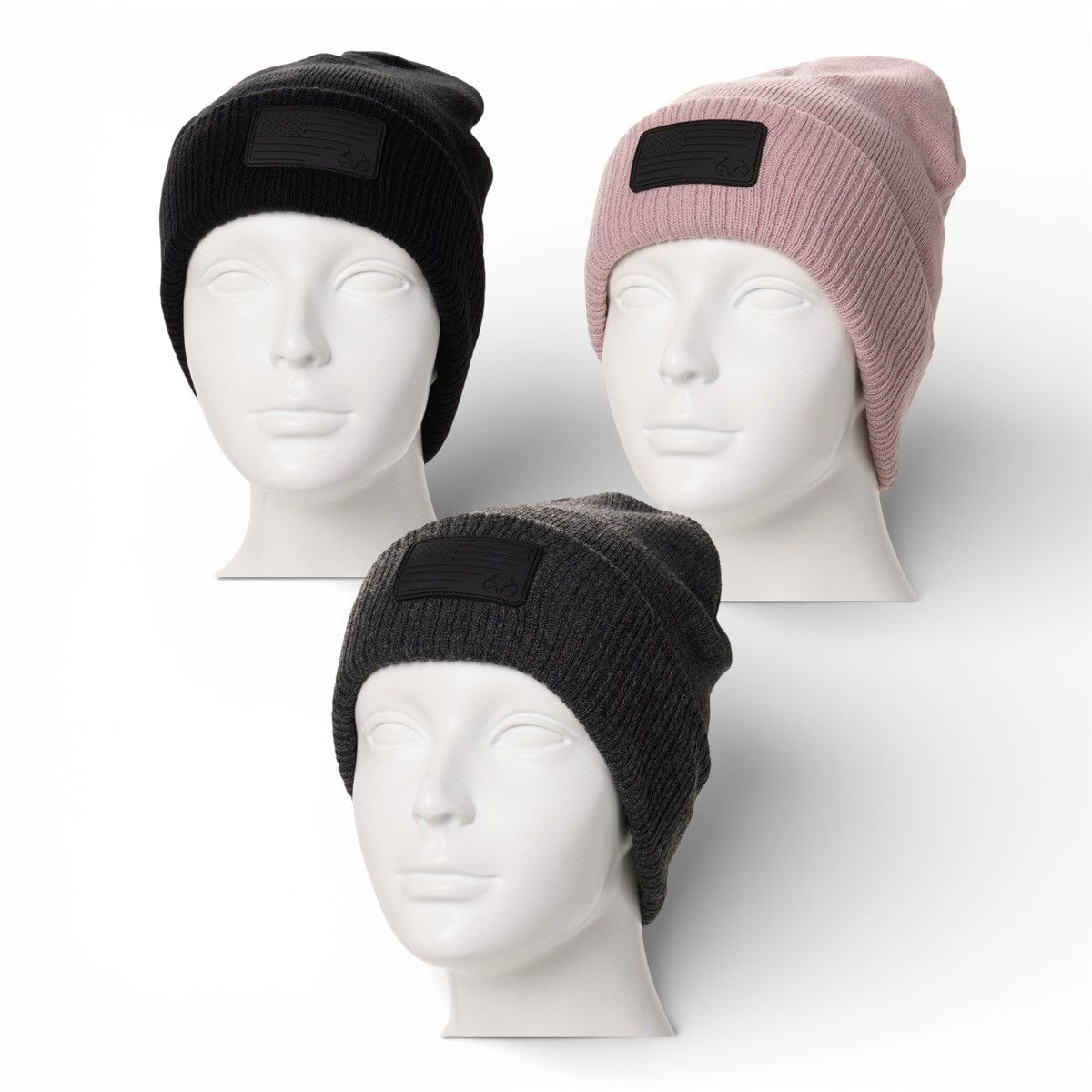 Realtree 3-pack Real Tree Ribbed Cuff Beanie Assorted Hats Sz OS Size ONE SIZE - 4 Thumbnail