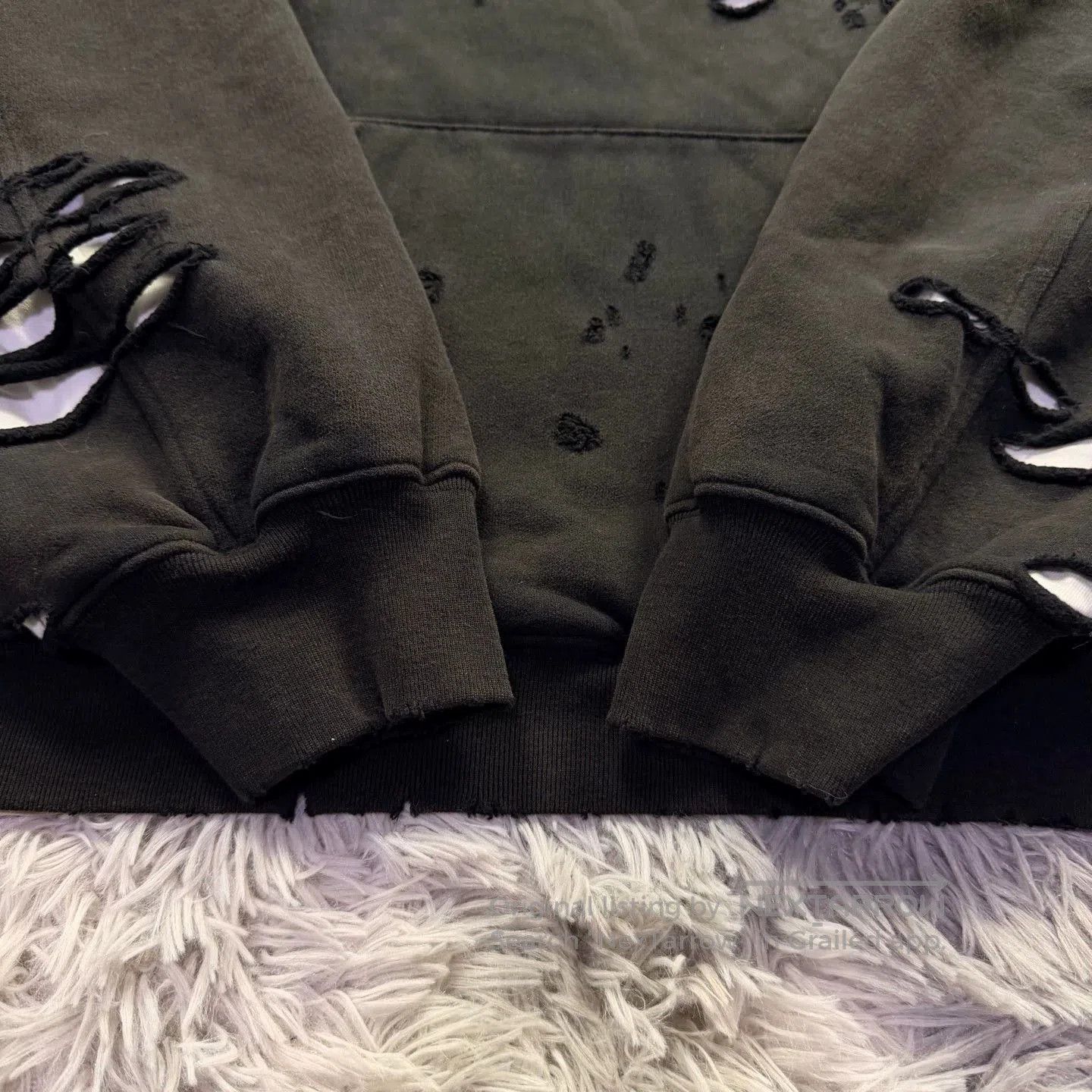 Balenciaga balenciaga oversized black distressed hoodie. Size US L / EU 52-54 / 3 - 5 Thumbnail