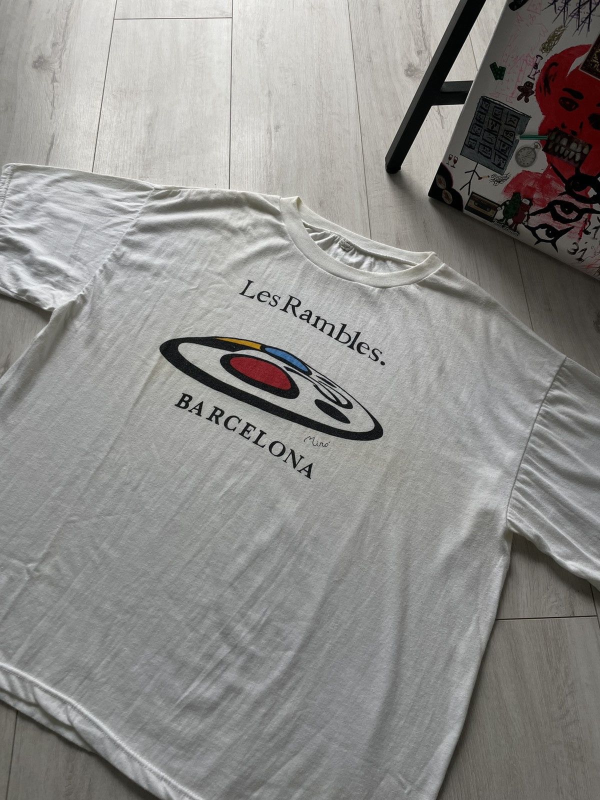 Vintage Vintage 1992 Joan Miro Art Olympics Game T-Shirt RARE Spain Size US XL / EU 56 / 4 - 2 Thumbnail