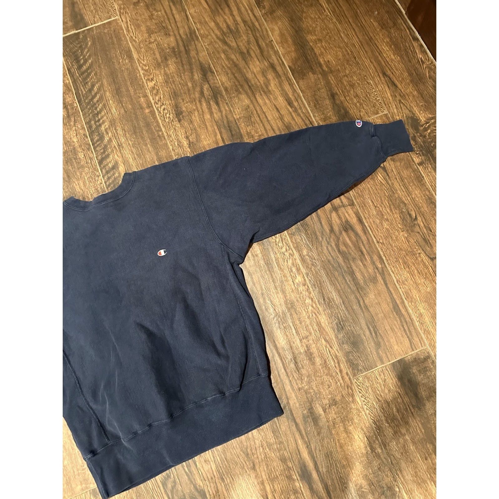 Champion VINTAGE Champion Reverse Weave Sweatshirt Crewneck XL Blue Navy 90s Mens Pullover Reversible Size US XL / EU 56 / 4 - 2 Thumbnail