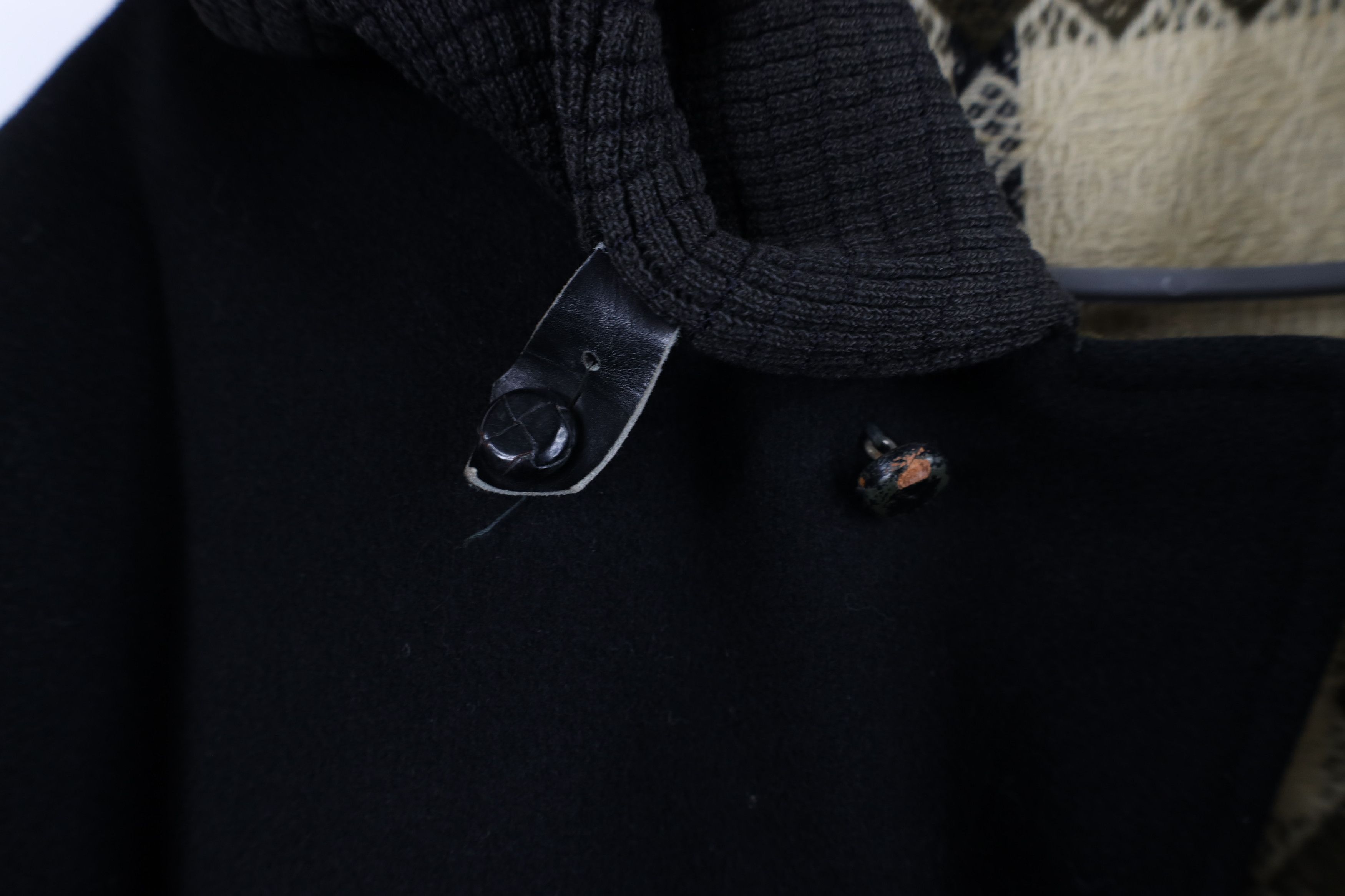 Vintage Vintage 50s Union Wool Button Down Collared Jacket Black USA Size US XL / EU 56 / 4 - 4 Thumbnail
