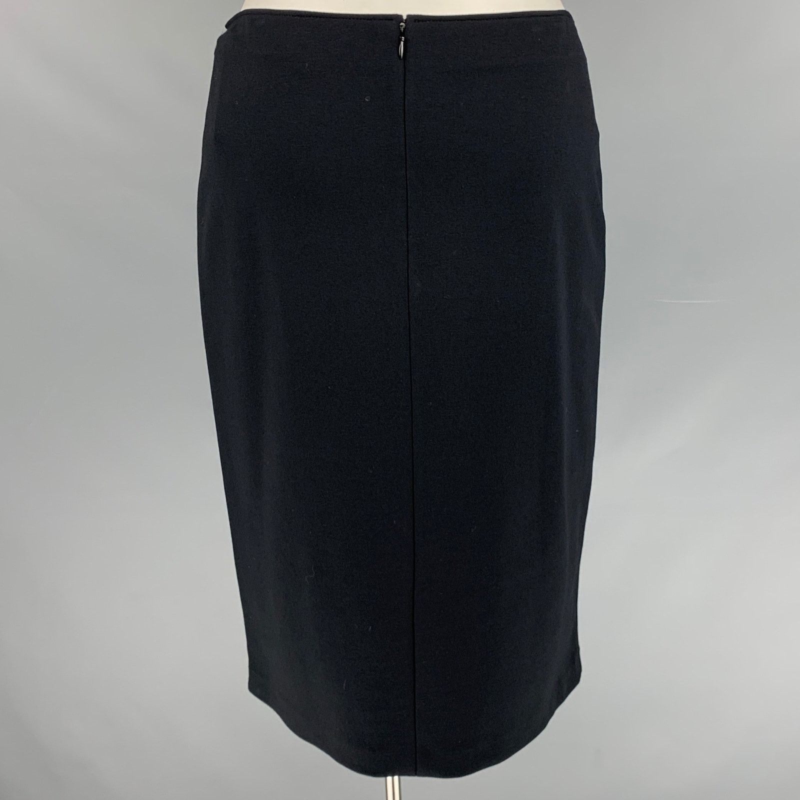 Armani Collezioni ARMANI COLLEZIONI Size 12 Black Pencil Skirt Size 34" / US 12 / IT 48 - 3 Thumbnail