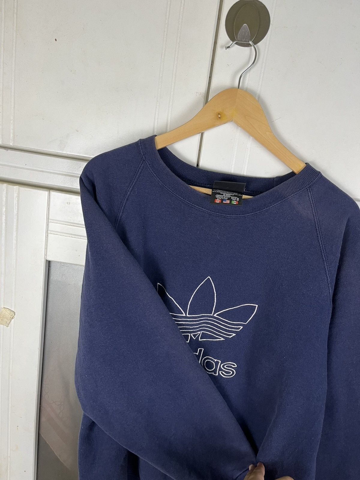 Adidas × Vintage Vintage Adidas Trefoil Crewneck Size US M / EU 48-50 / 2 - 5 Thumbnail