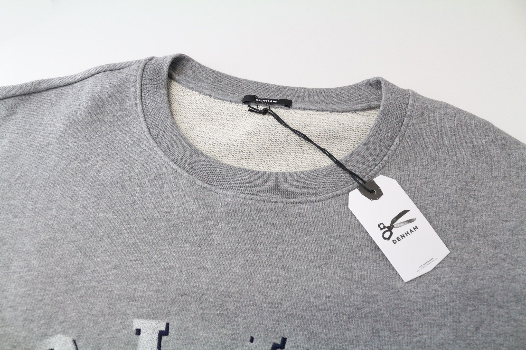 DENHAM BLUE CITY S Grey Cotton Fleece Sweatshirt 75877 Size US S / EU 44-46 / 1 - 3 Thumbnail