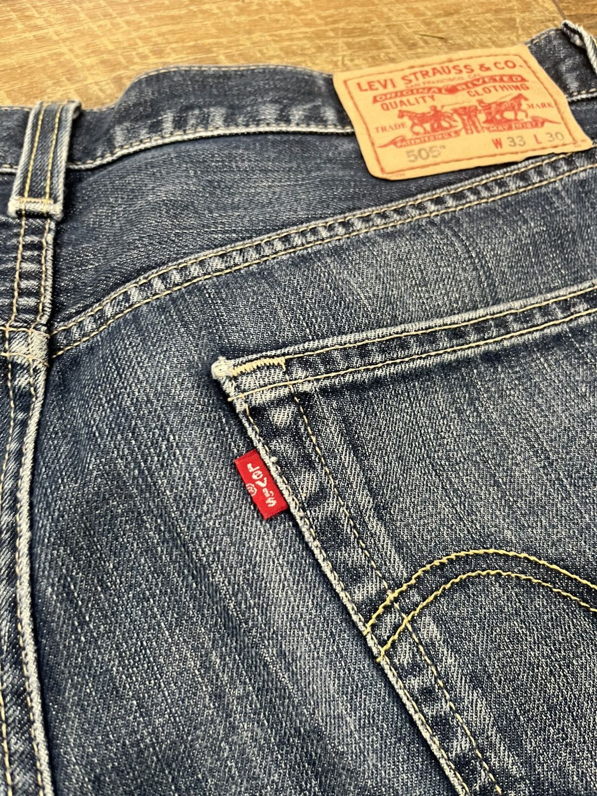 Levi's Vintage Y2k Levis 505 Blue Jeans Regular Fit - 33x30 Size US 33 - 6 Thumbnail