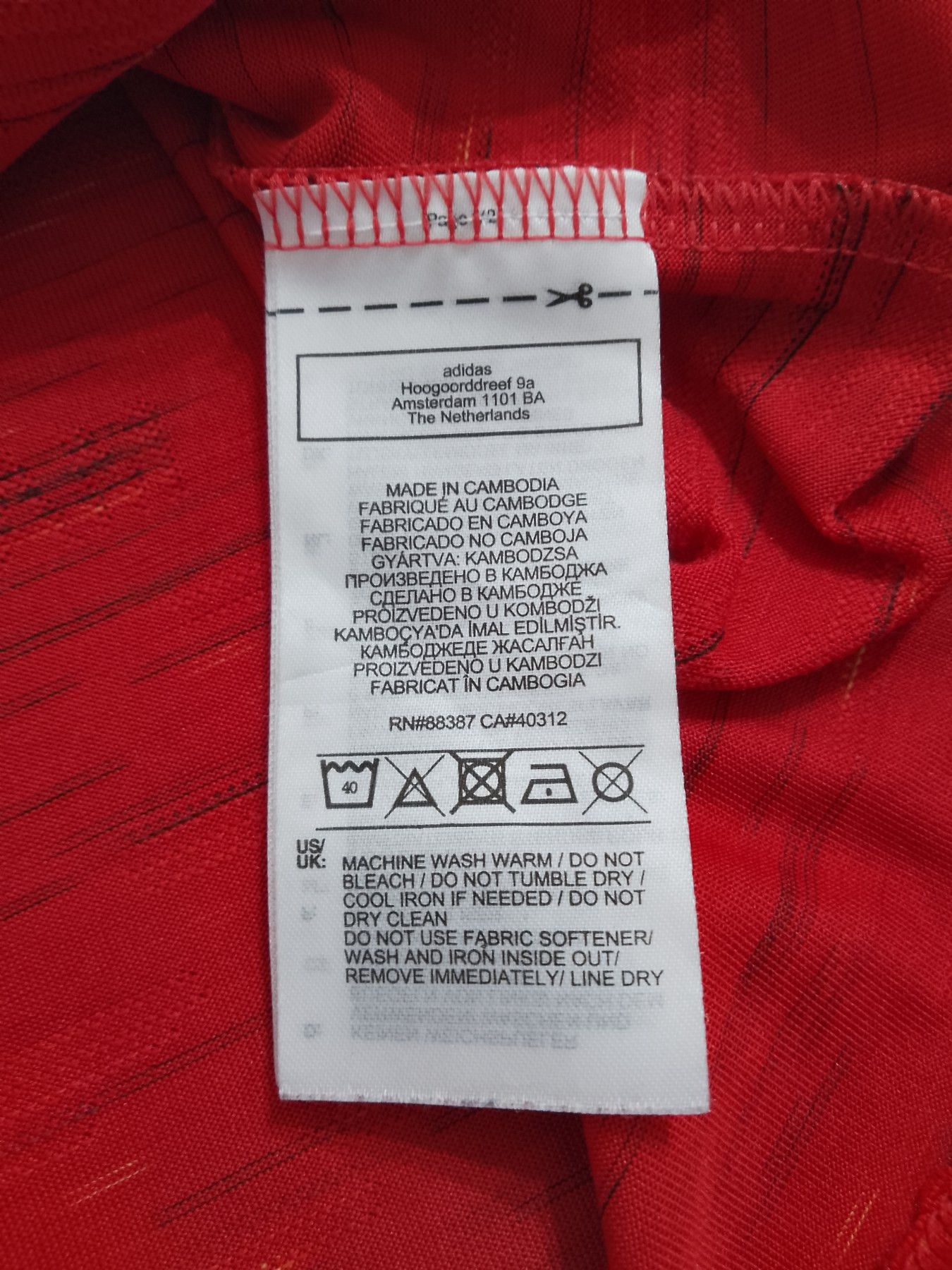 Adidas Manchester United Home jersey - 2020/2021 - Size L - Adidas Size US L / EU 52-54 / 3 - 7 Thumbnail