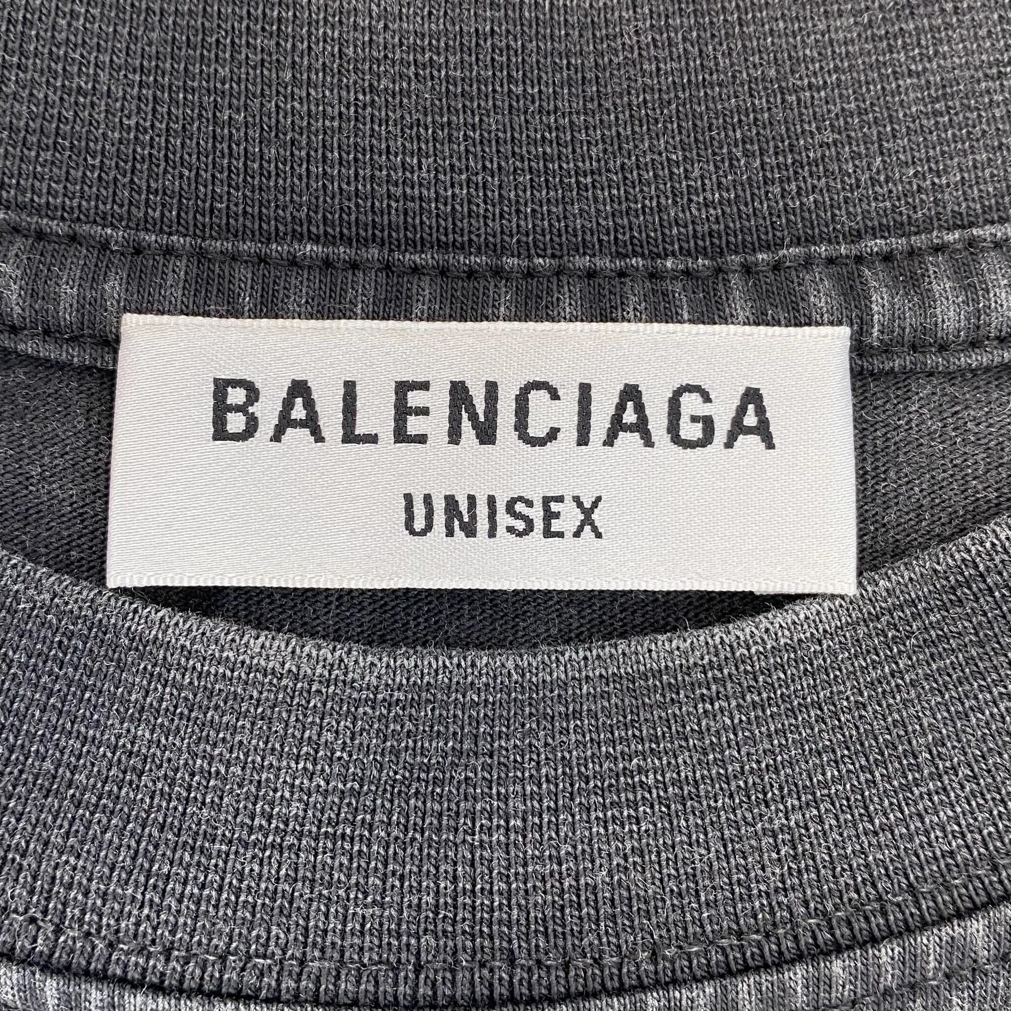 Balenciaga Balenciaga Distressed Gray Logo T-shirt M NWT Size US M / EU 48-50 / 2 - 7 Thumbnail