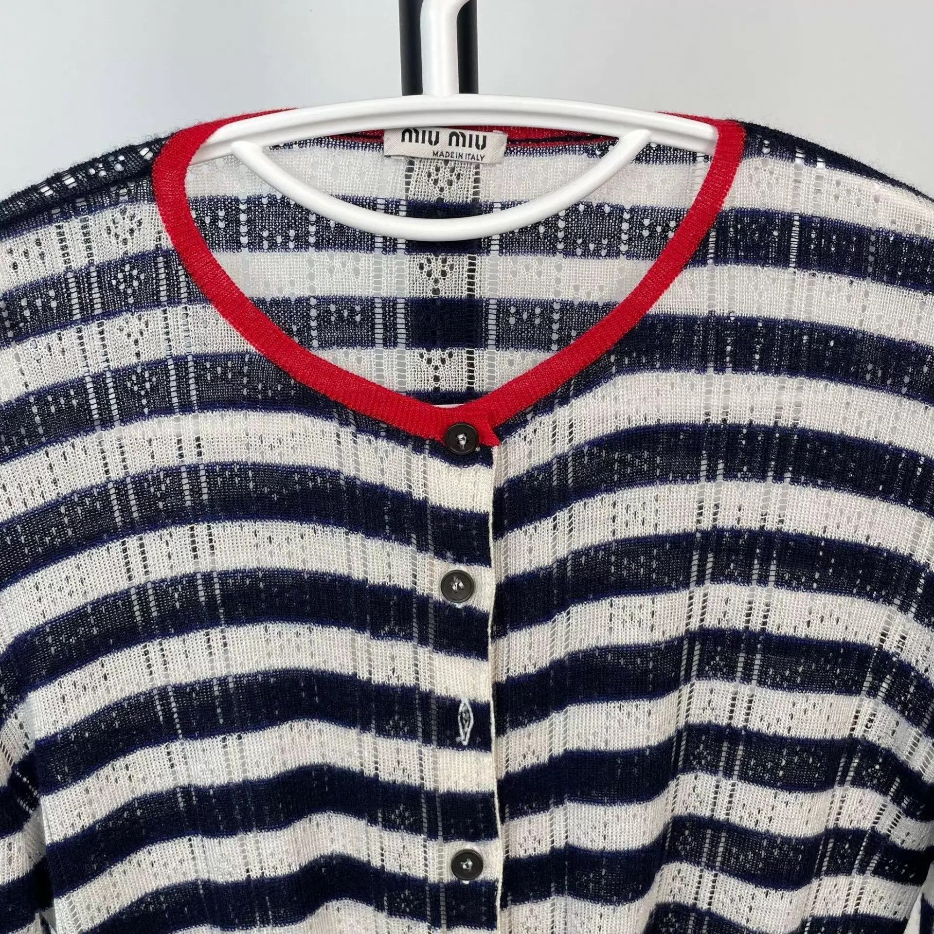 Miu Miu MIU MIU women's striped knit sweater size 38 Size XS / US 0-2 / IT 36-38 - 9 Thumbnail