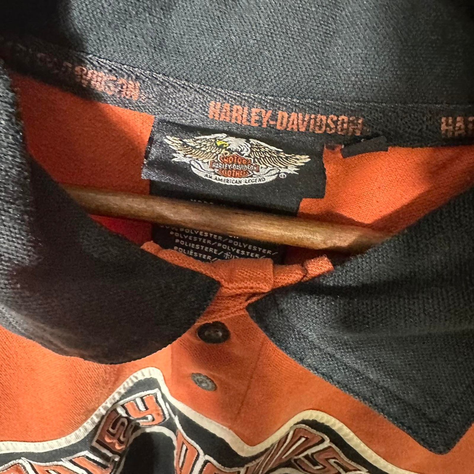 Harley Davidson Harley Davidson Button Up Biker Shirt Embroidered Black Tee Size US XL / EU 56 / 4 - 3 Thumbnail