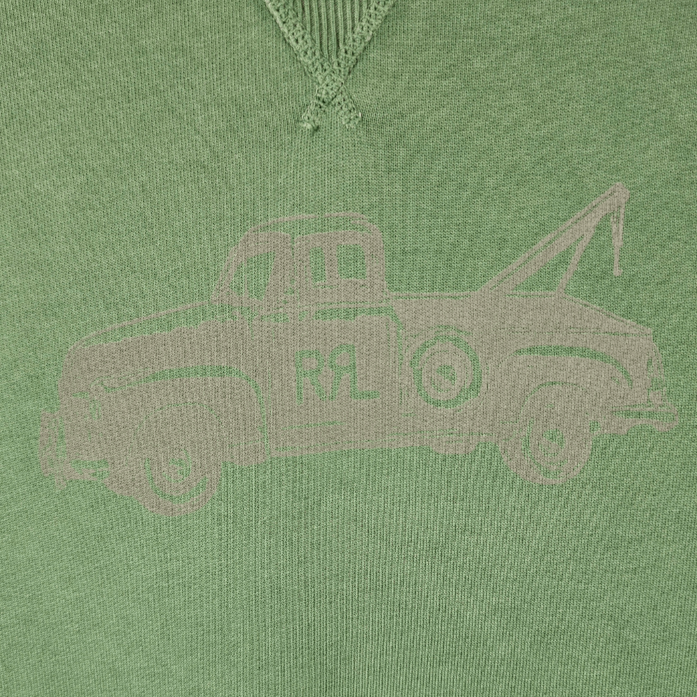 Double RL Ghost Tow Truck Vintage Wash Crewneck Sweat – Sz S image 4