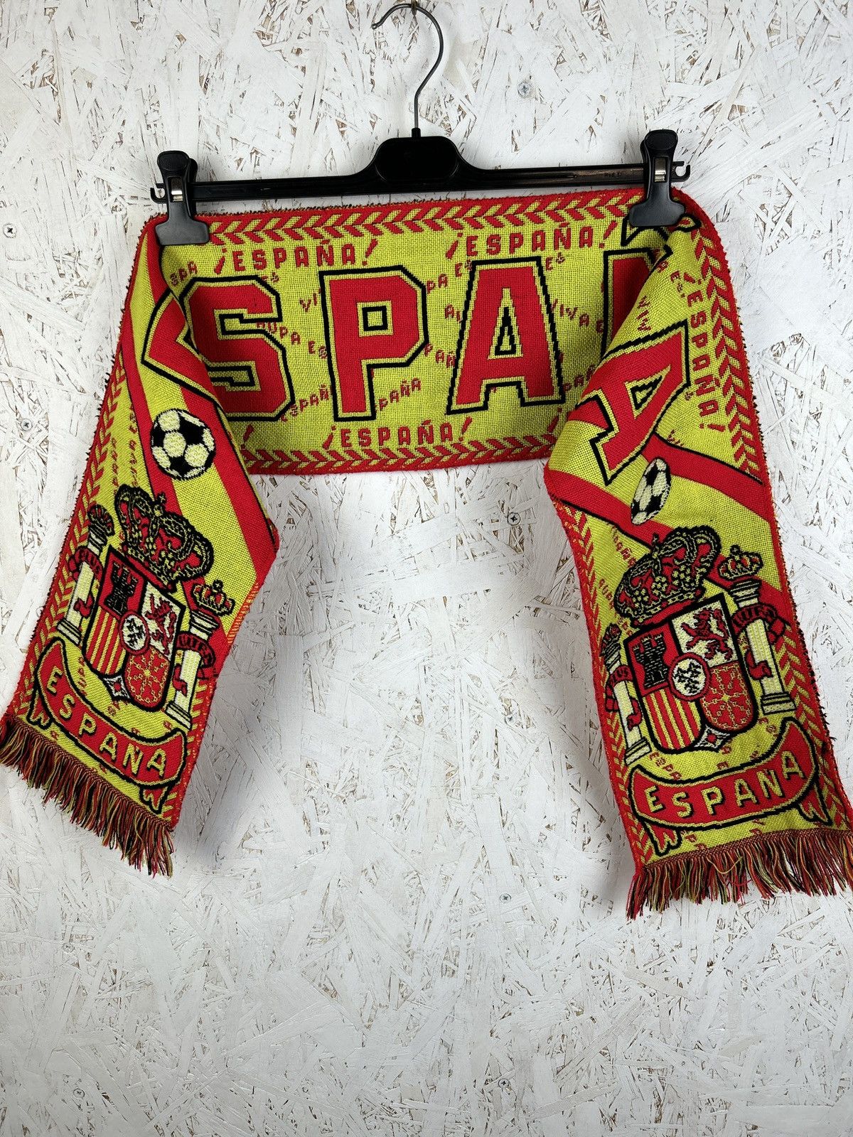Vintage 90s Vintage Spain Espana RSFF Soccer Fanwear Scarf Size ONE SIZE - 1 Thumbnail