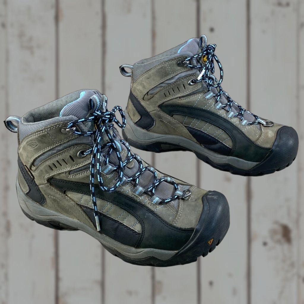 KEEN KEEN Revel Gray Leather Insulated - Dry Warm Womens 11 Hiking Boots - 200 G - Lace Up Mid - Outdoor - Waterproof - Womens - Gray - DK8.5 (UK) Size US 9 / IT 39 - 1 Thumbnail