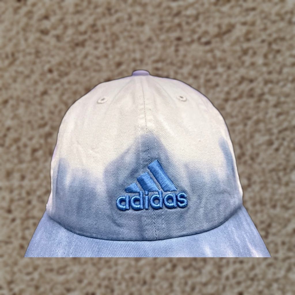 Adidas Adidas Hat Cap Strap Back Adult One Size Blue Purple White Tie Dye 100% Cotton Size ONE SIZE - 1 Thumbnail