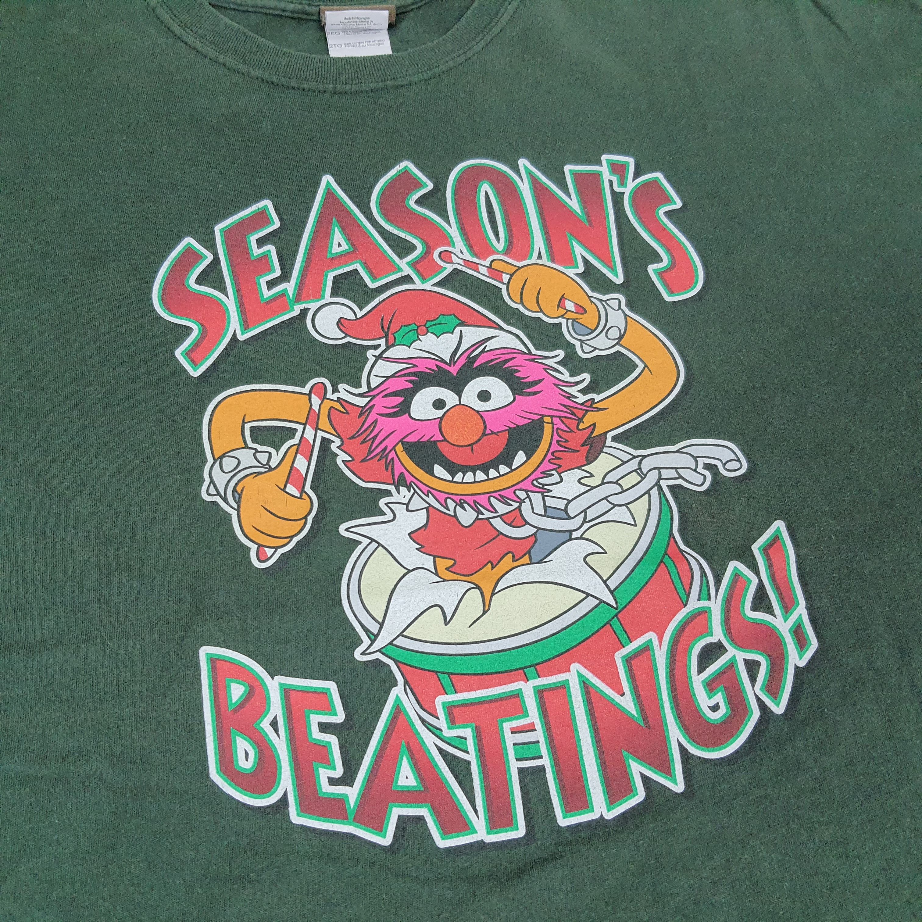 Band Tees × Cartoon Network × Vintage Vintage The Muppets Season's Beatings T-shirts Size US XXL / EU 58 / 5 - 2 Thumbnail