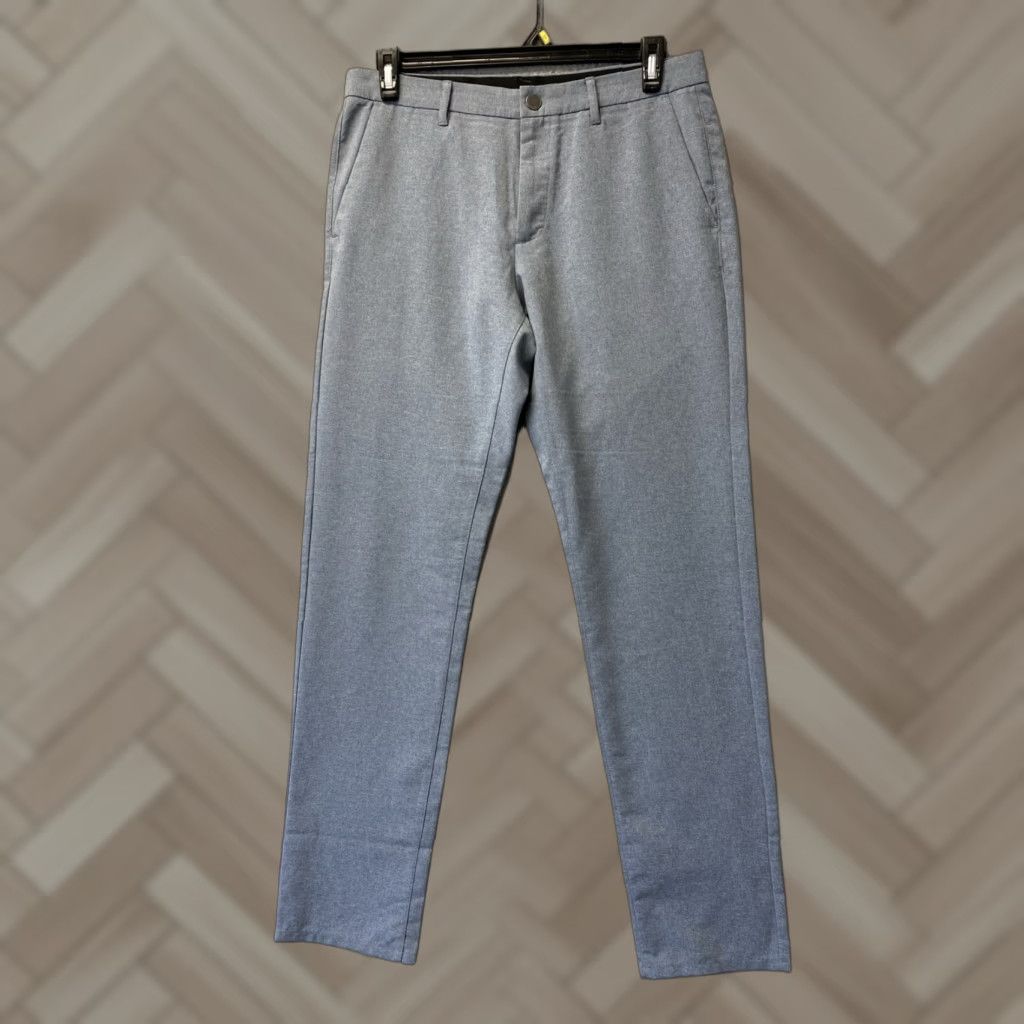 Bonobos Bonobos Men’s Golf Pants Gray Blue Polyester Button Zip Pockets /33x34 Pants Mens Chino Straight Pockets 34in Inseam Adjustable? Size US 33 - 1 Thumbnail