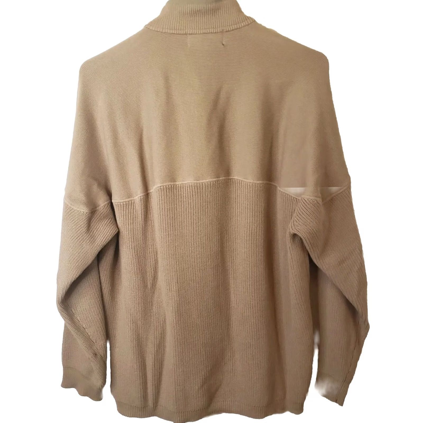 Orvis VINTAGE ORVIS Sweater Mens M Military 1/4 Zip Cotton Mock Neck Shoulder Patches Brown Size US M / EU 48-50 / 2 - 7 Thumbnail